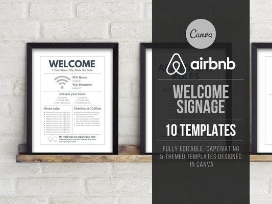 Airbnb Host Posters & Signage Bundle (city)