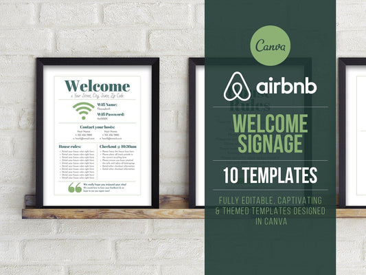 Airbnb Host Posters & Signage Bundle (country)