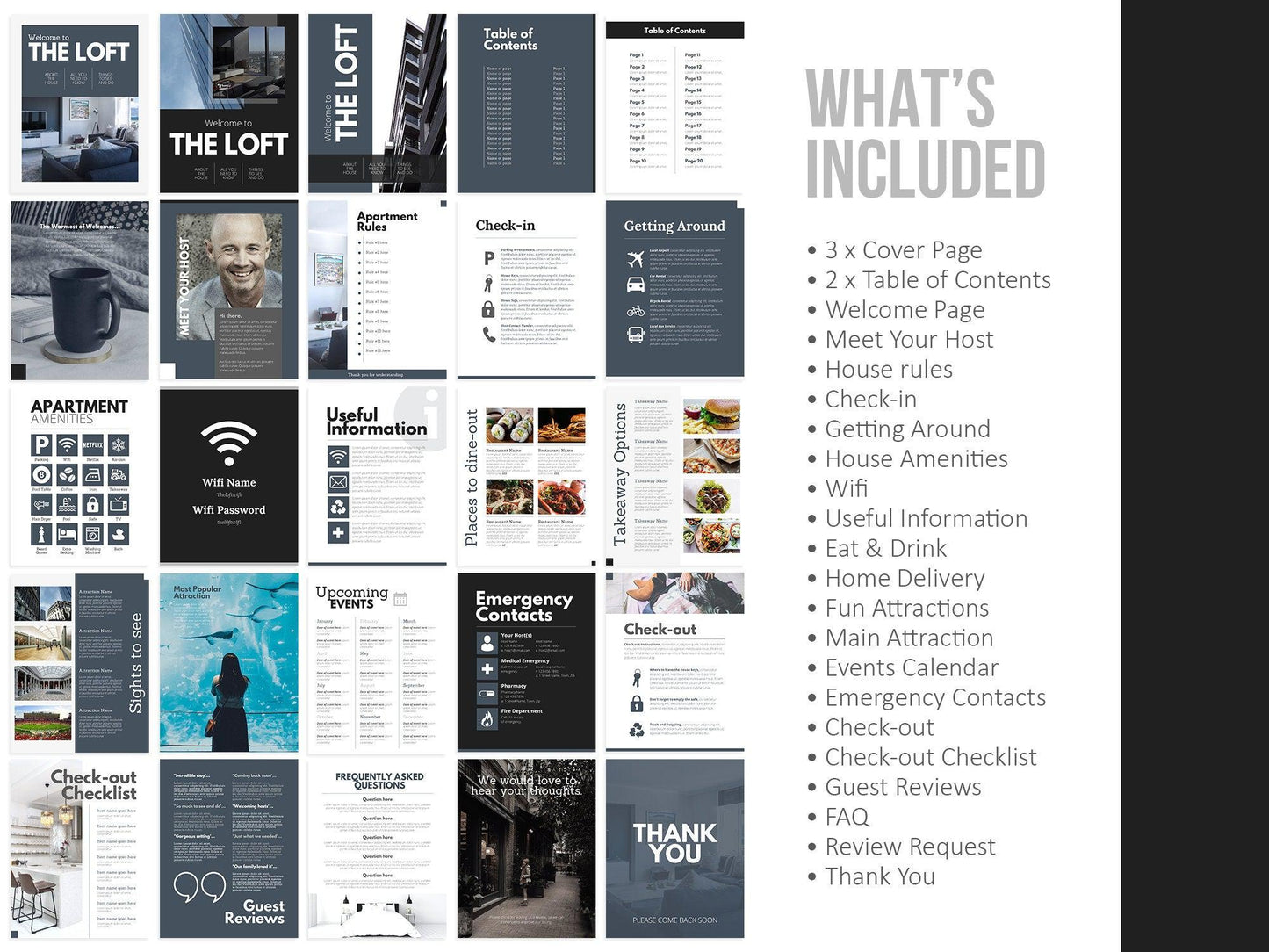 Airbnb Host Welcome Book Template (City)