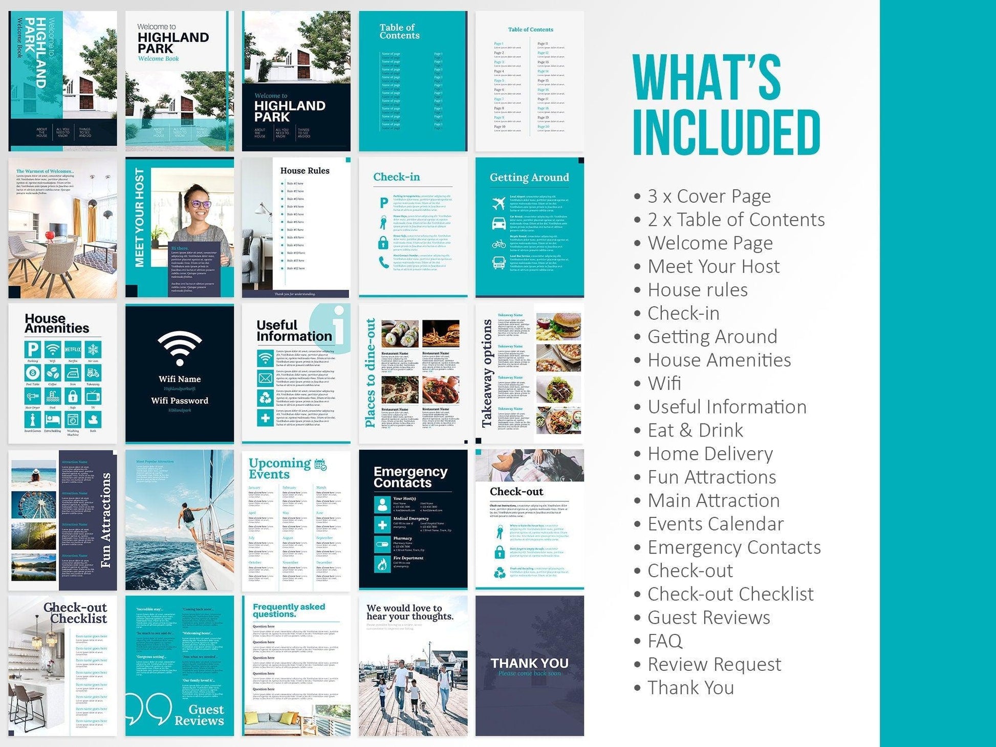 Airbnb Host Welcome Book Template (coastal)