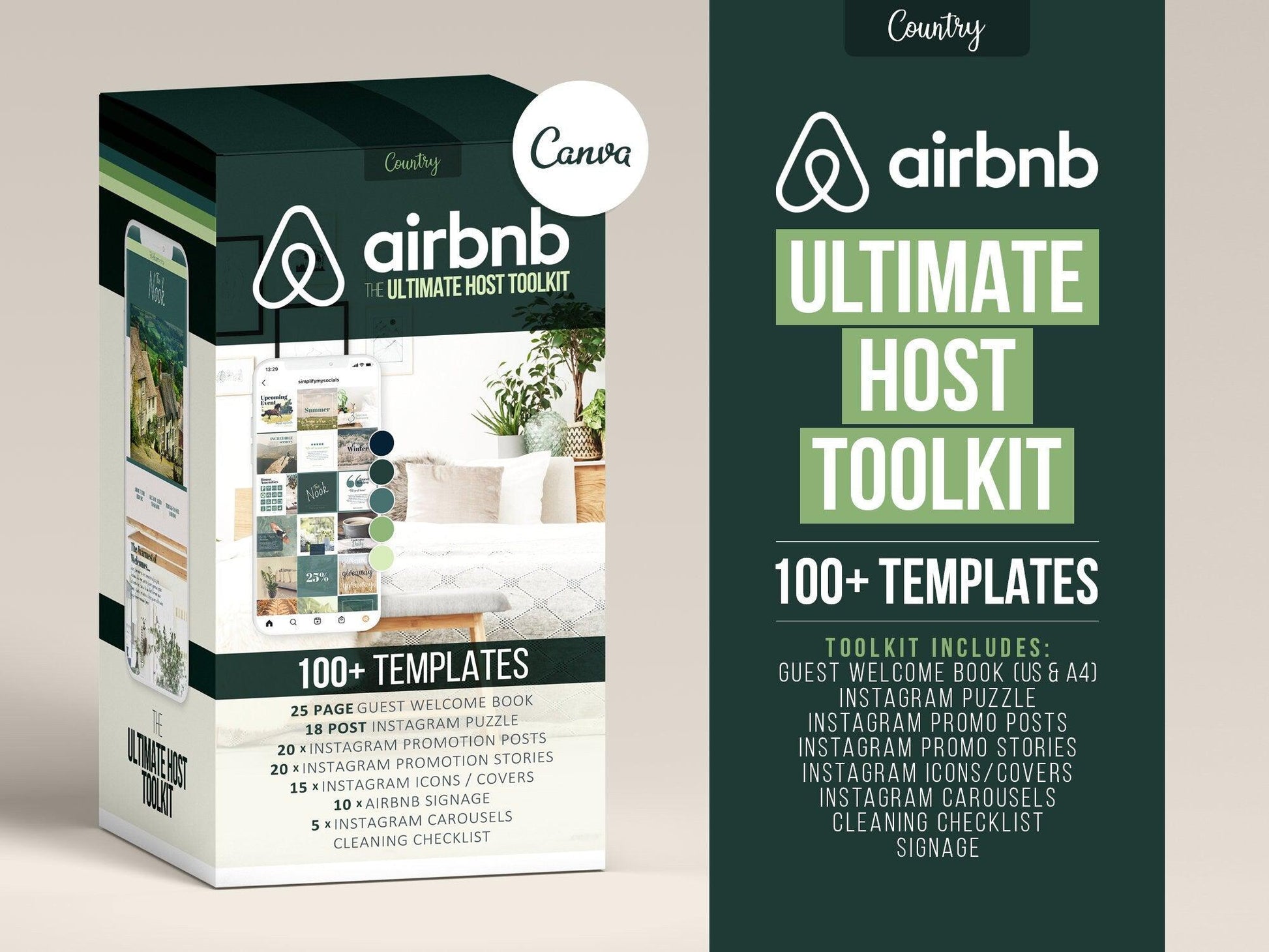 Airbnb Host Welcome Book Template (country)