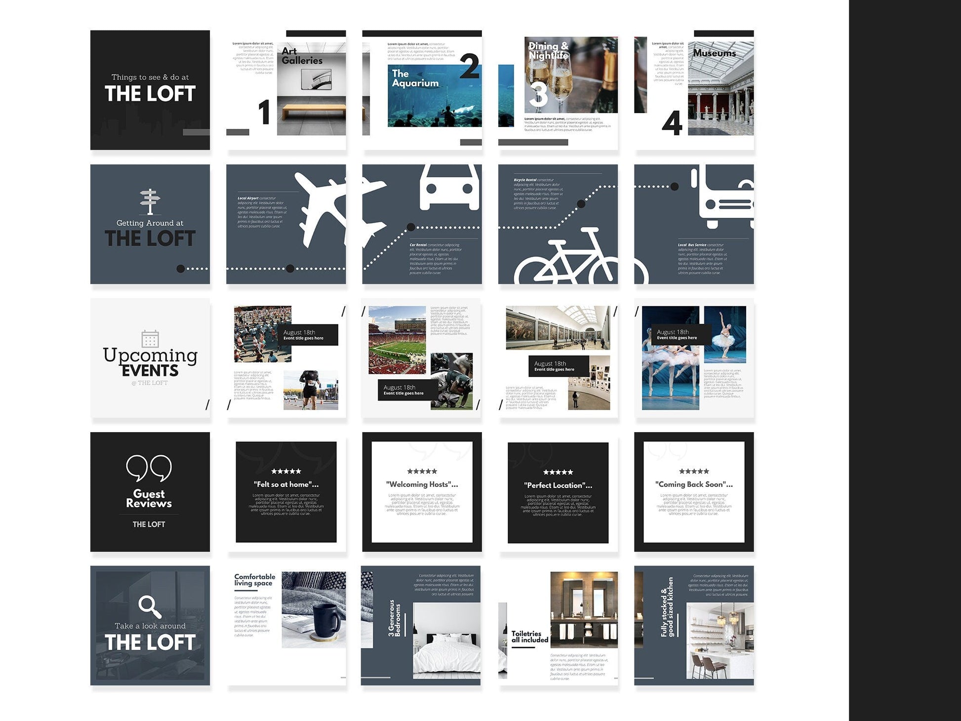 Airbnb Instagram Carousels PFor Social Media (city)