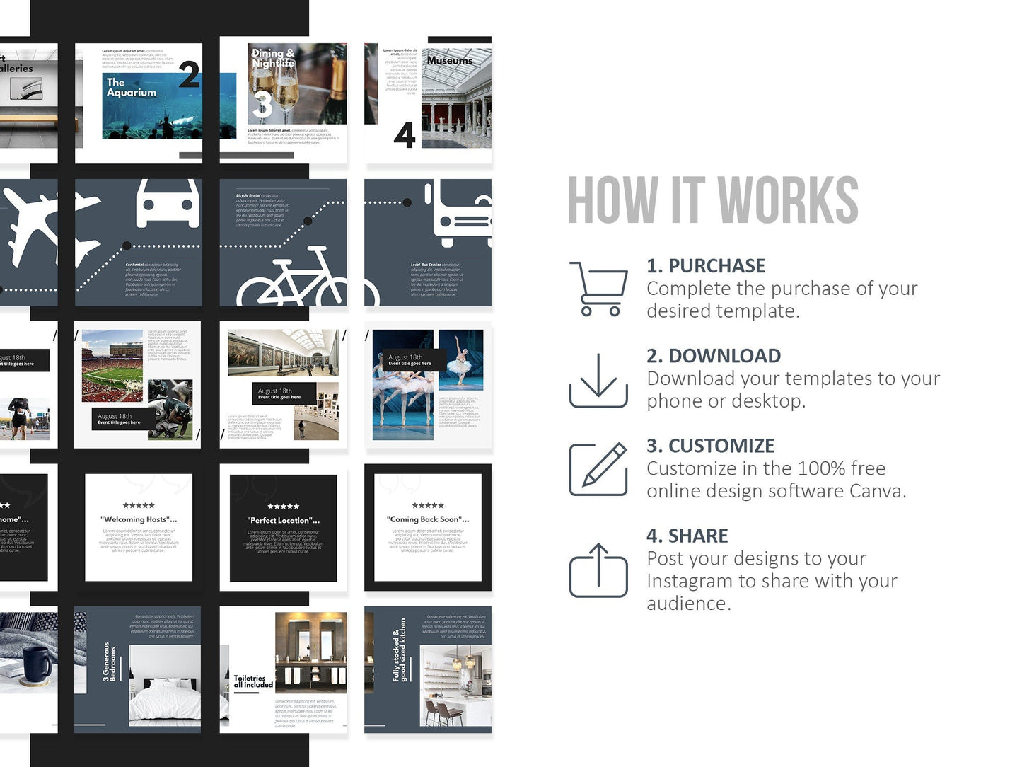 Airbnb Instagram Carousels PFor Social Media (city)