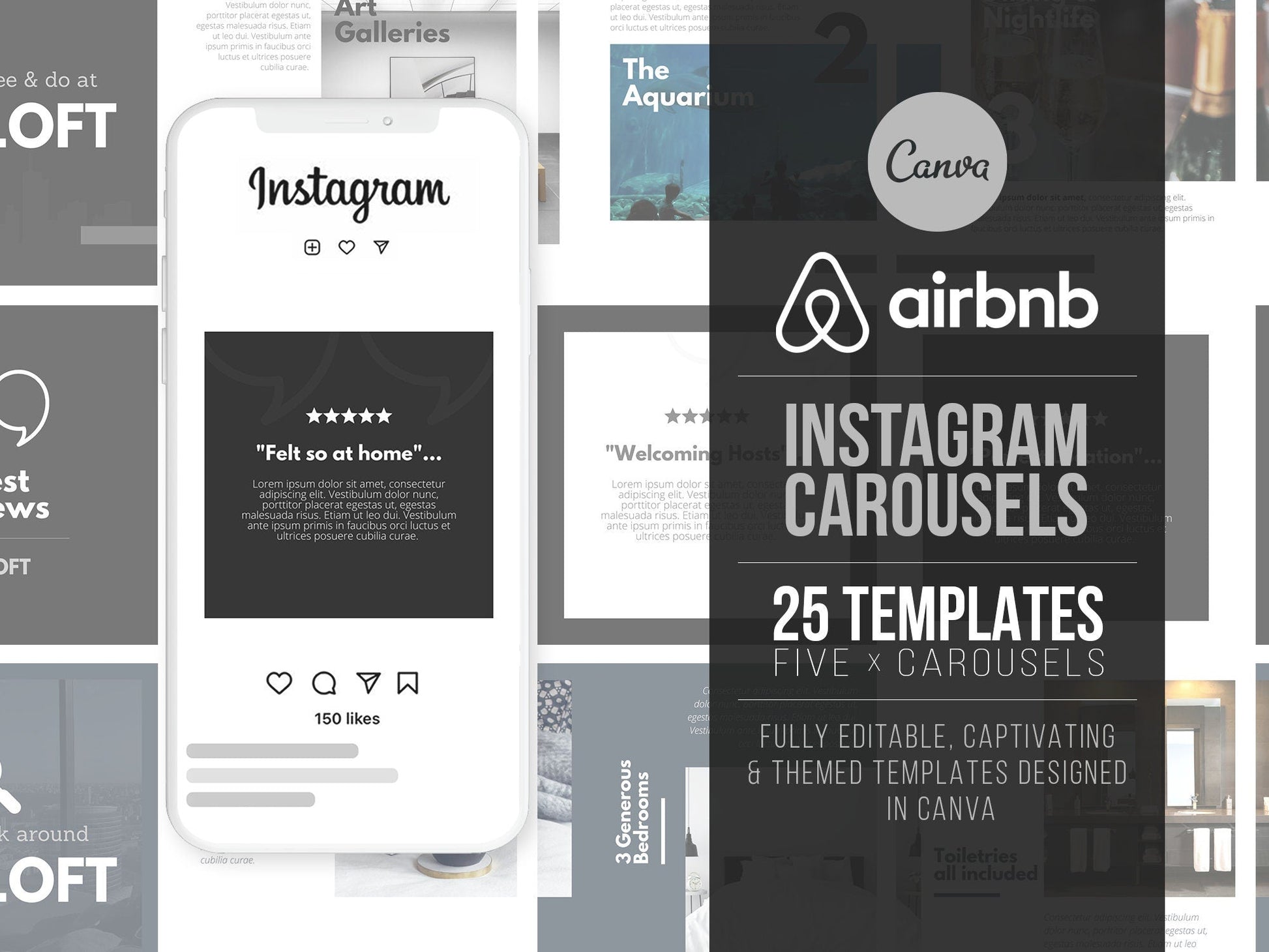 Airbnb Instagram Carousels PFor Social Media (city)