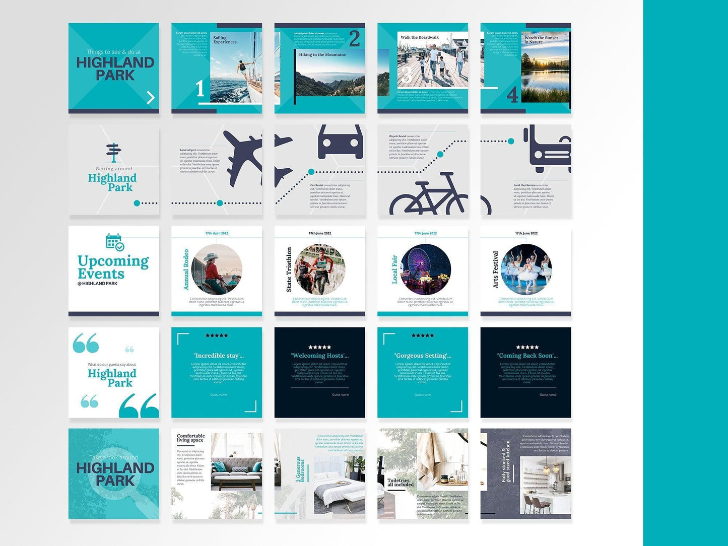 Airbnb Instagram Carousels PFor Social Media (coastal)