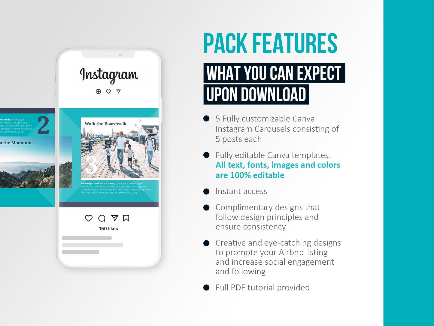Airbnb Instagram Carousels PFor Social Media (coastal)