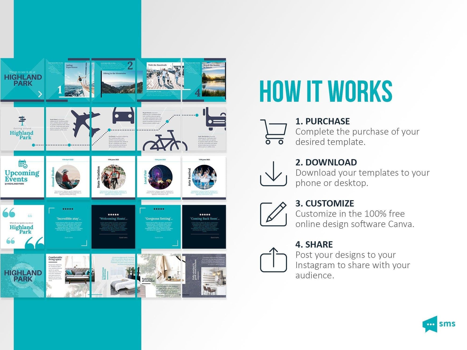 Airbnb Instagram Carousels PFor Social Media (coastal)