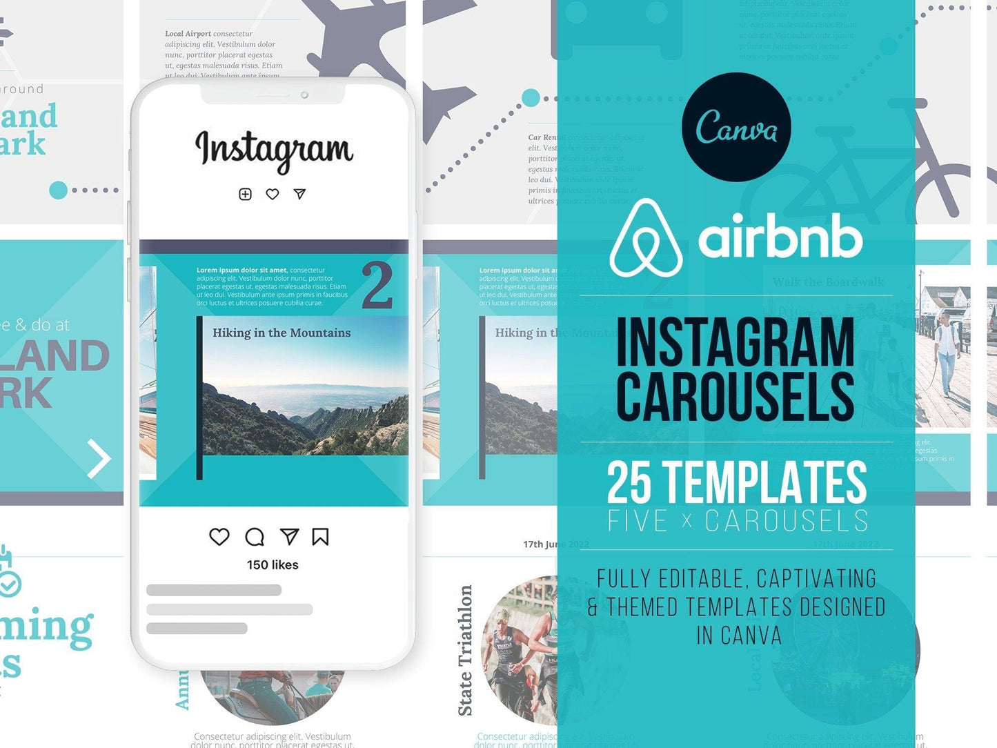 Airbnb Instagram Carousels PFor Social Media (coastal)