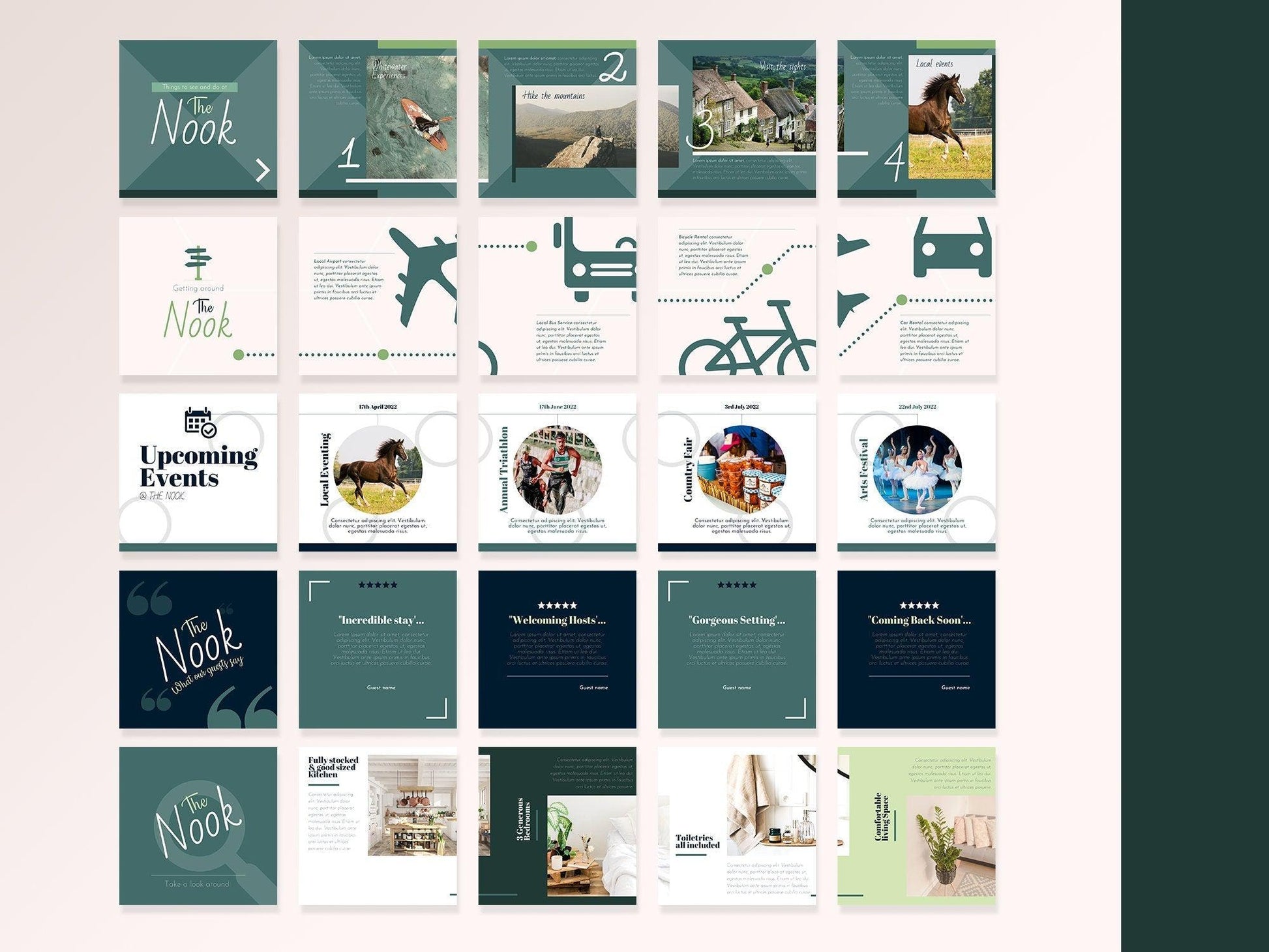 Airbnb Instagram Carousels PFor Social Media (country)
