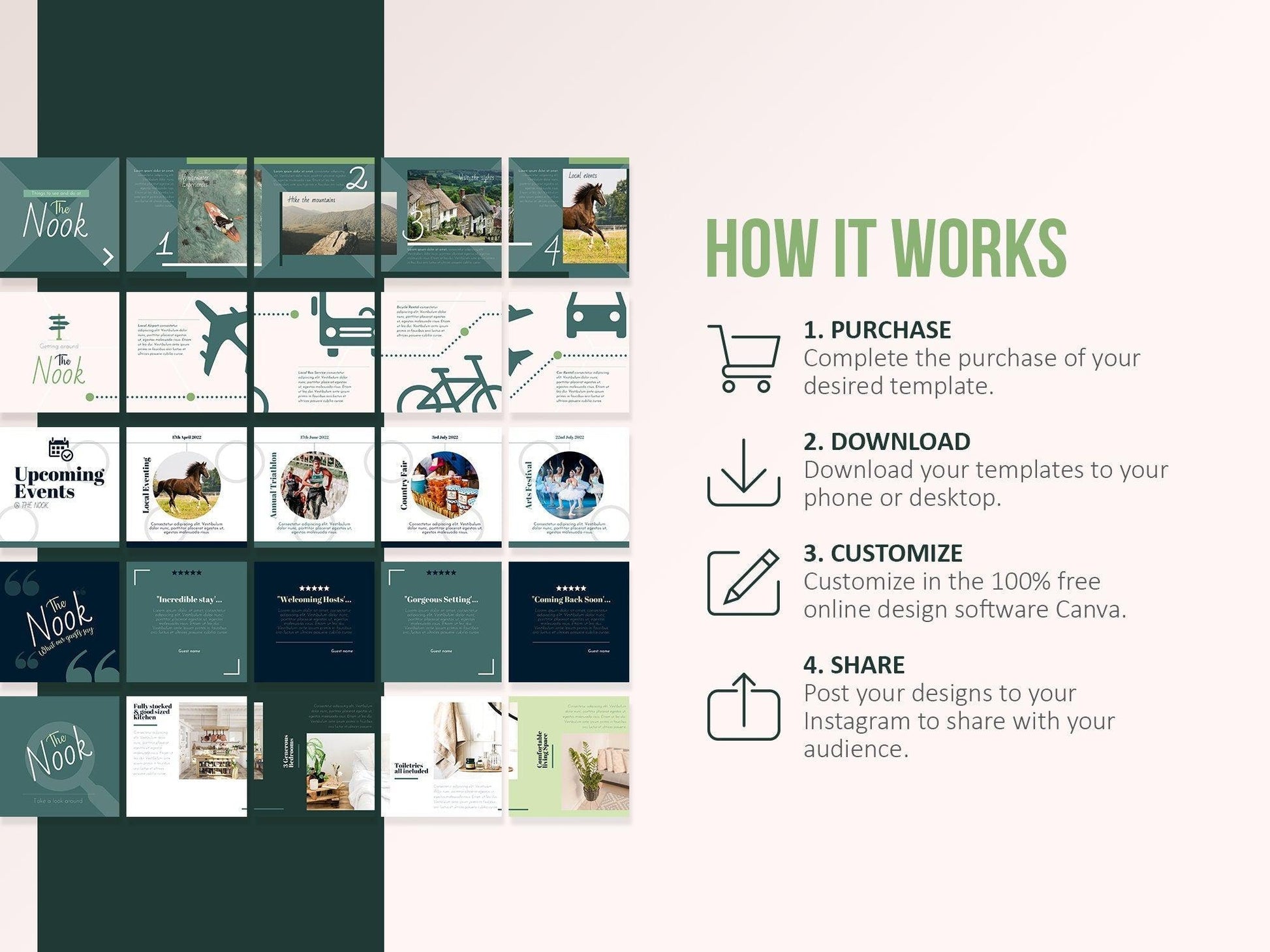 Airbnb Instagram Carousels PFor Social Media (country)
