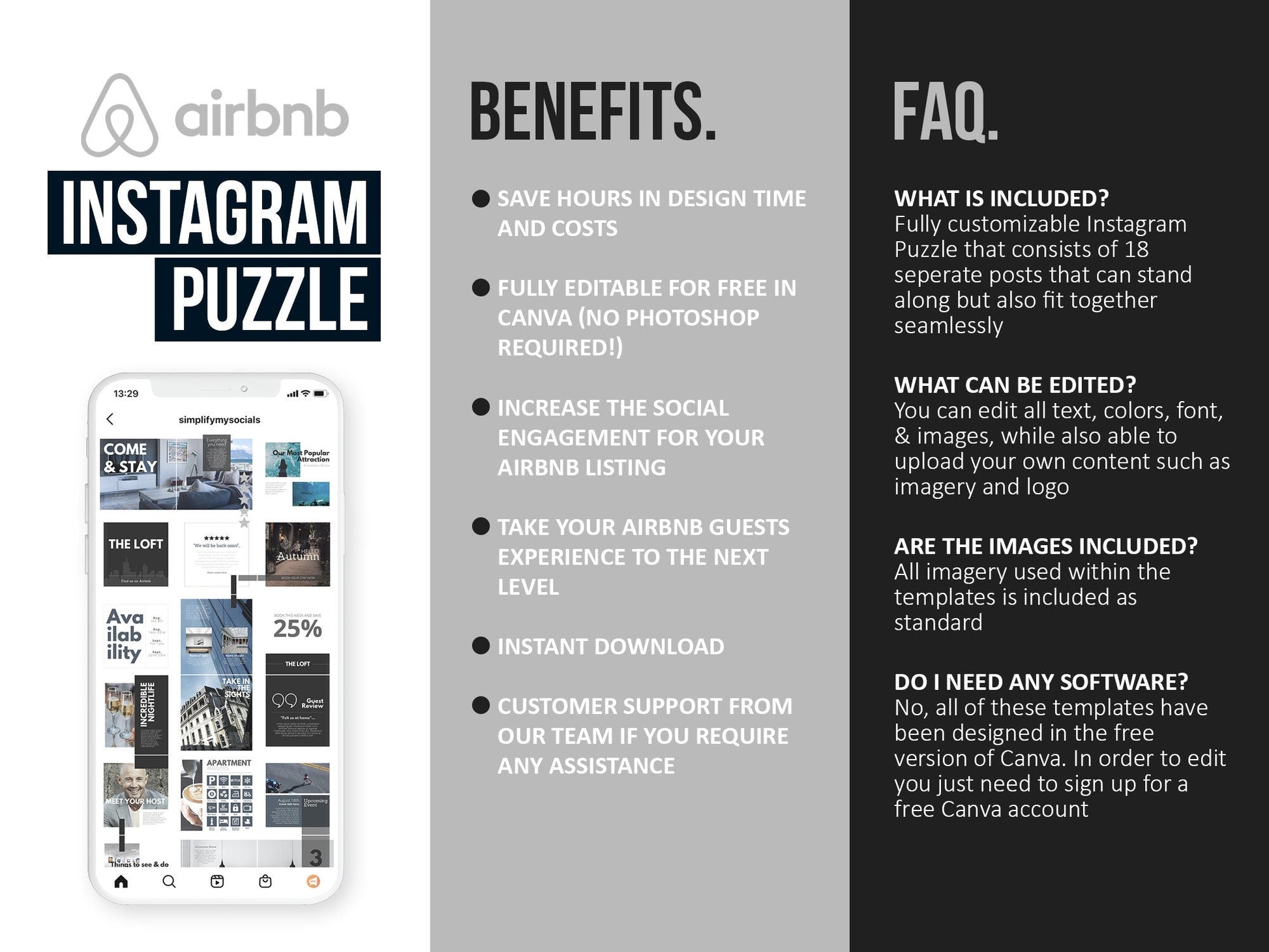 Airbnb Instagram Puzzle For Social Media (city)