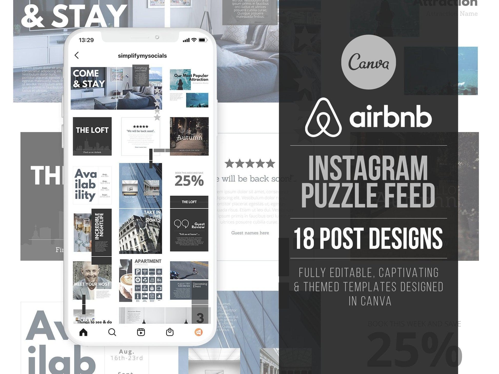 Airbnb Instagram Puzzle For Social Media (city)