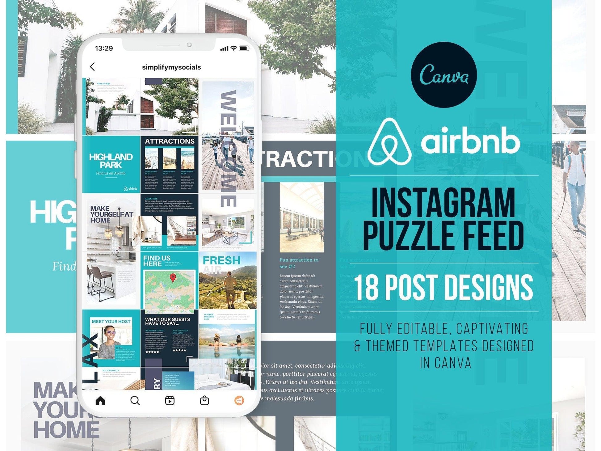 Airbnb Instagram Puzzle For Social Media (coastal)