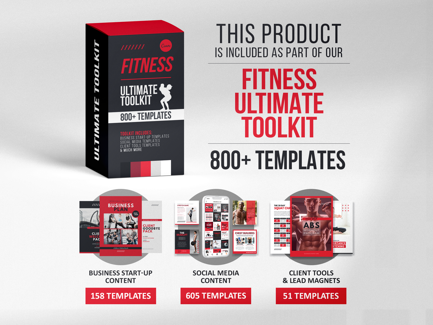 Personal Trainer Client Intake Forms and Fitness Trackers (Scarlet)