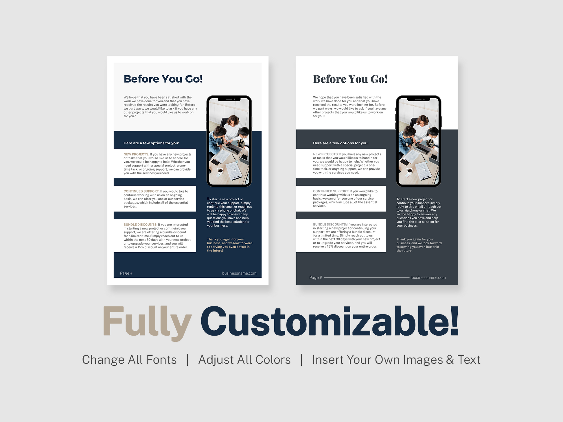 Client Goodbye Pack Template (Steel)