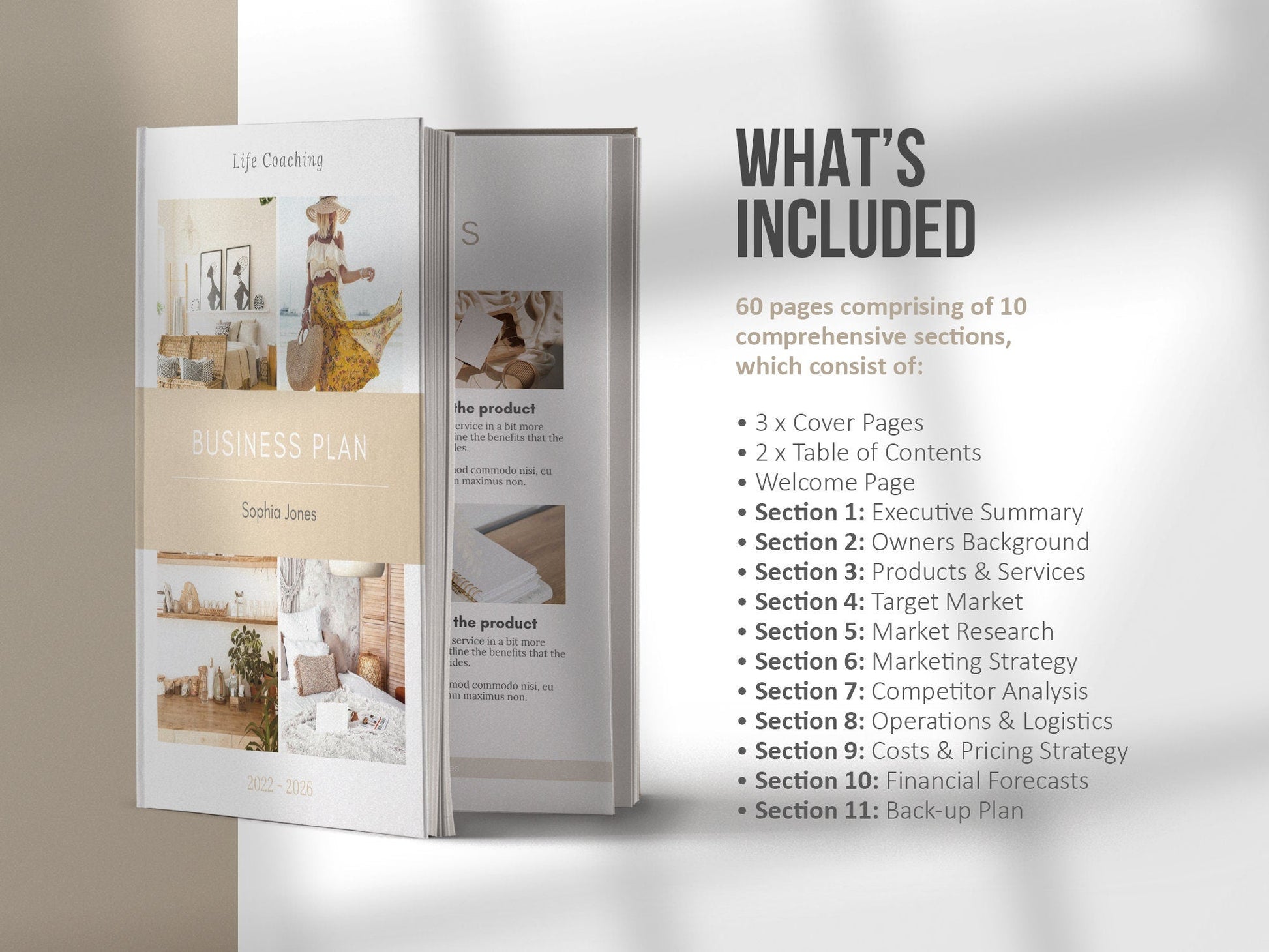 Coaching Business Plan Template (Sand)