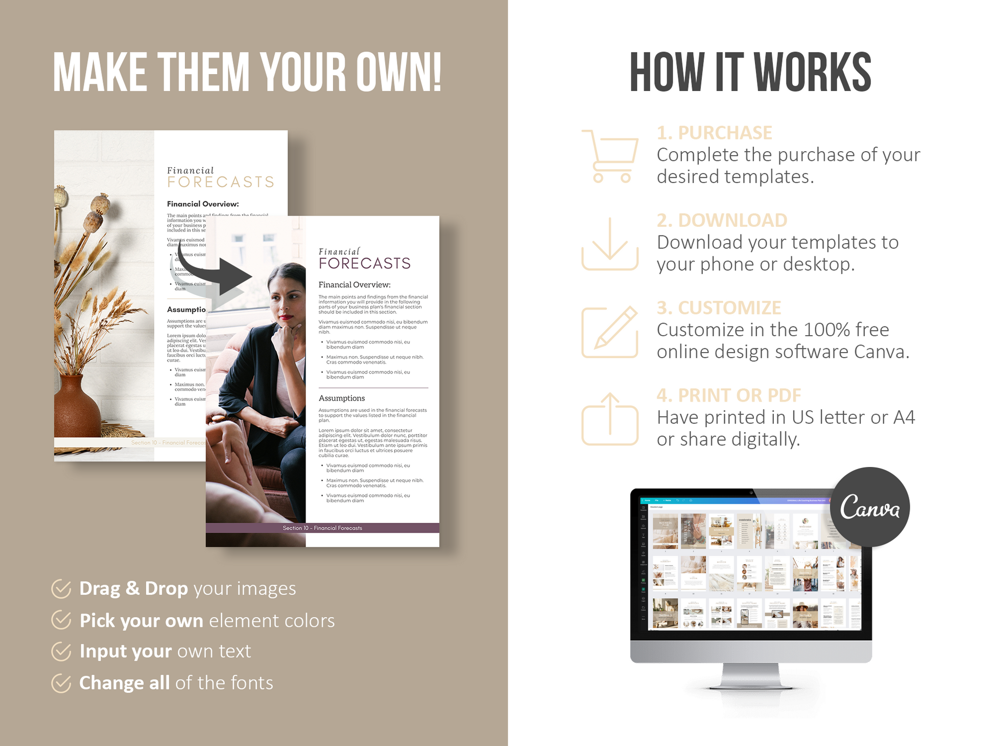 Coaching Business Plan Template (Sand)