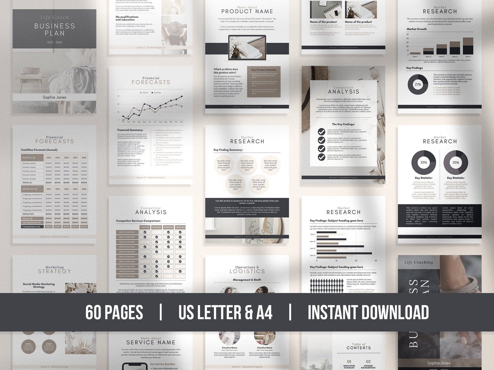 Coaching Business Plan Template (royal)