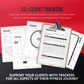 Personal Trainer Client Intake Forms and Fitness Trackers (Scarlet)