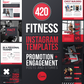 420 Fitness Instagram Post Templates (Scarlet)