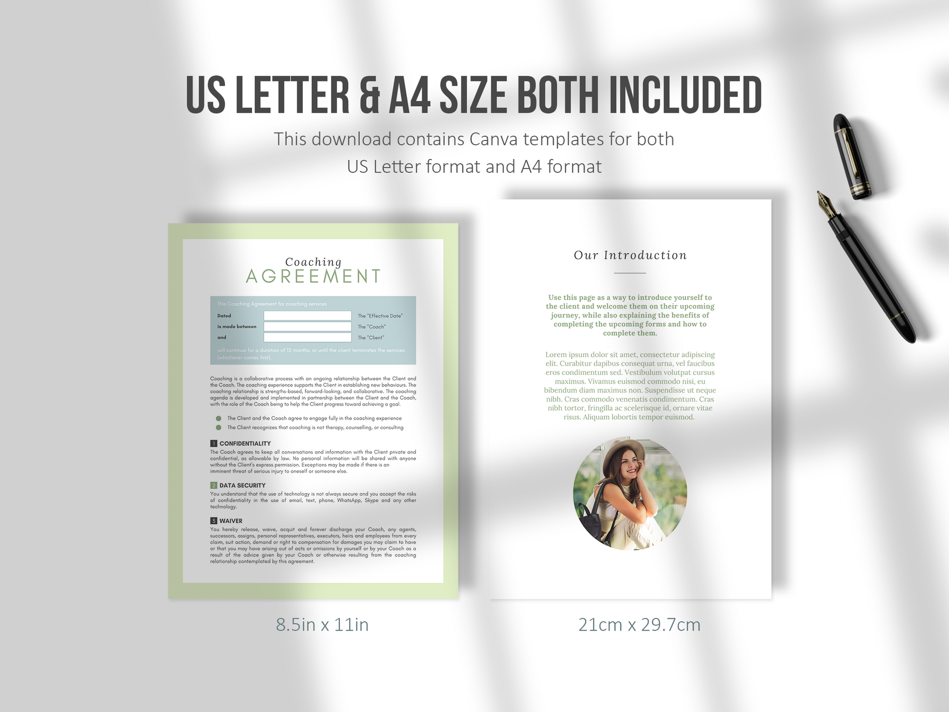 Life Coaching Client Intake Forms (green)