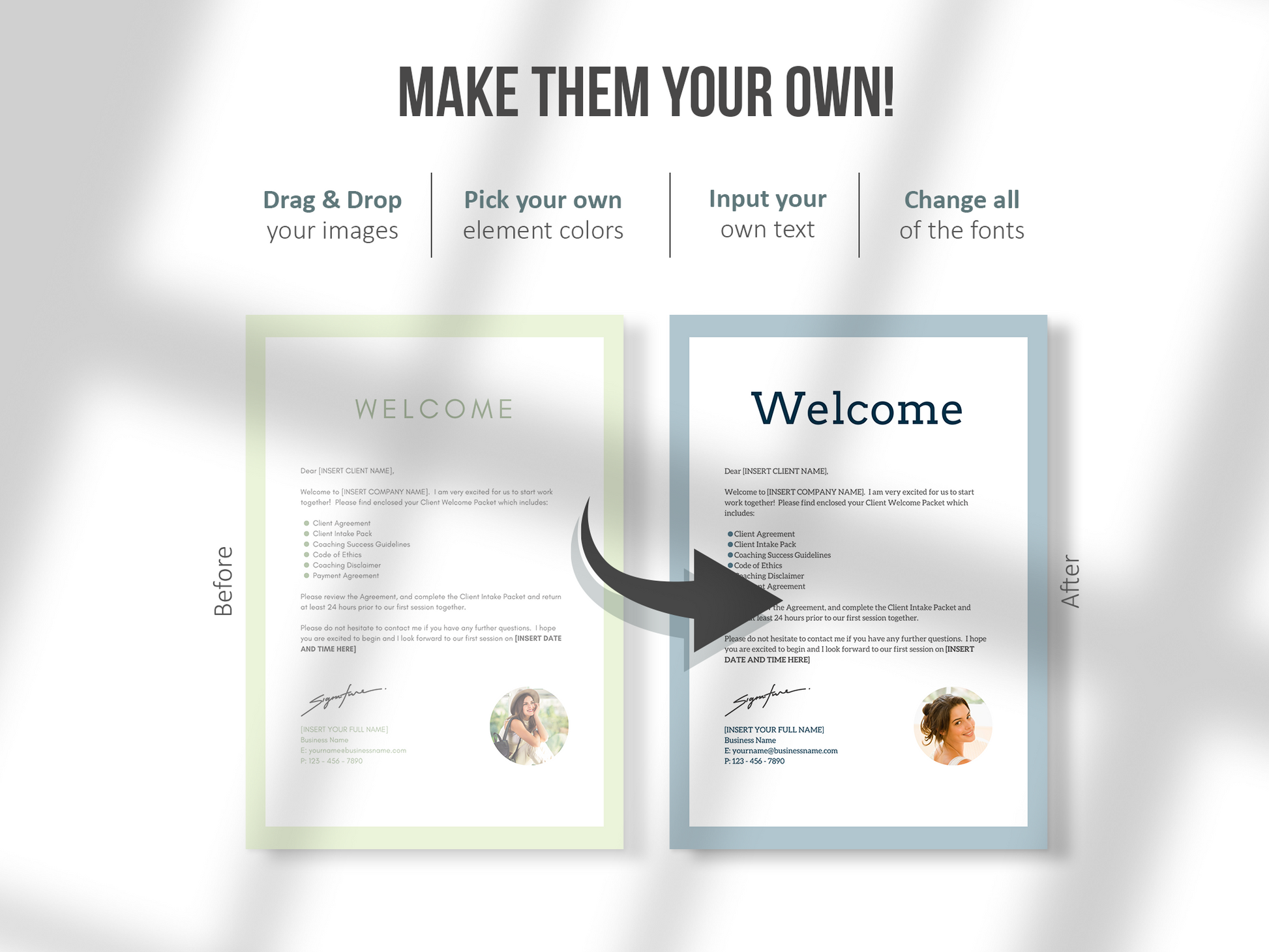 Life Coaching Client Intake Forms (green)