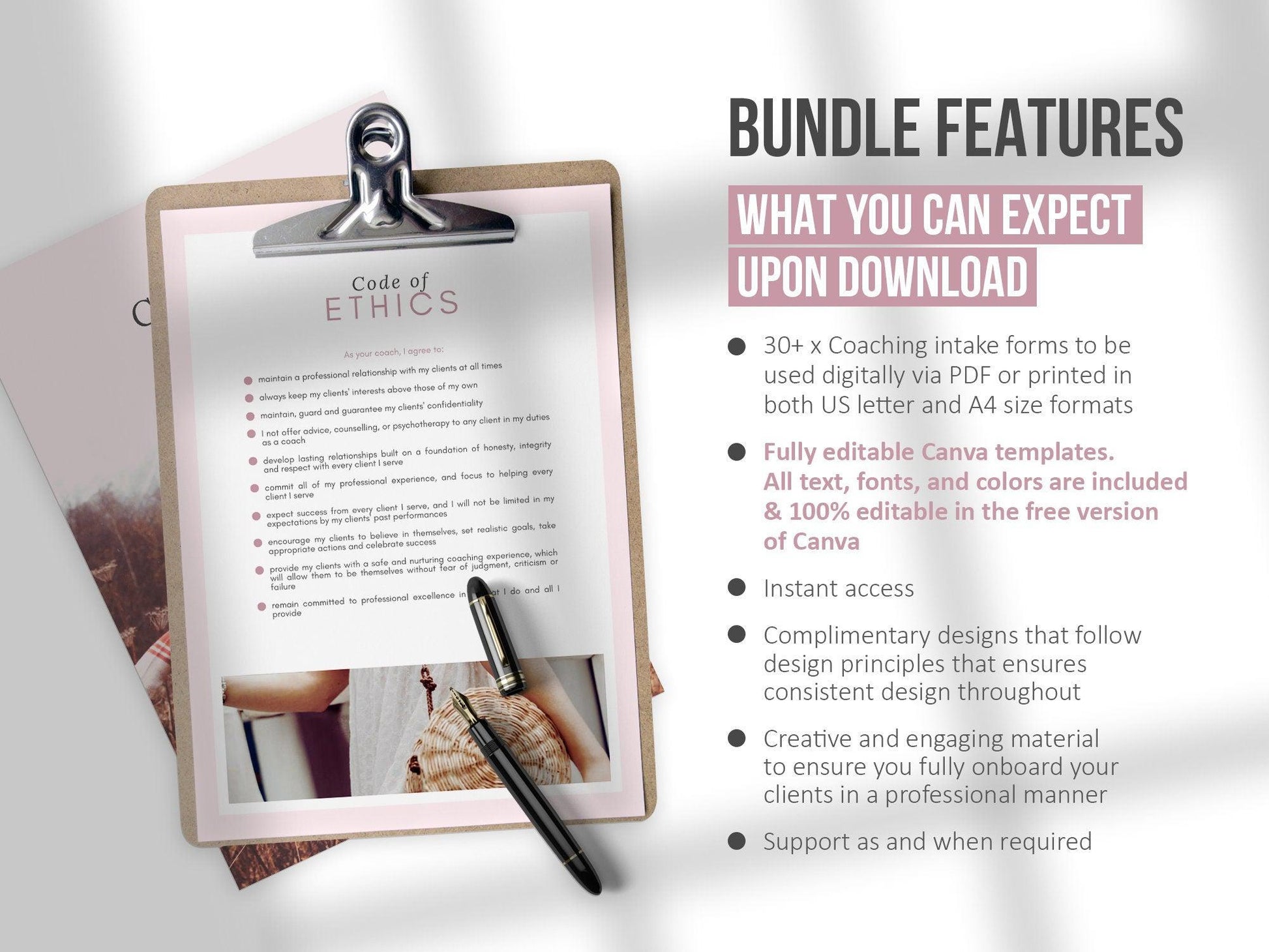 Life Coaching Client Intake Forms (mauve)