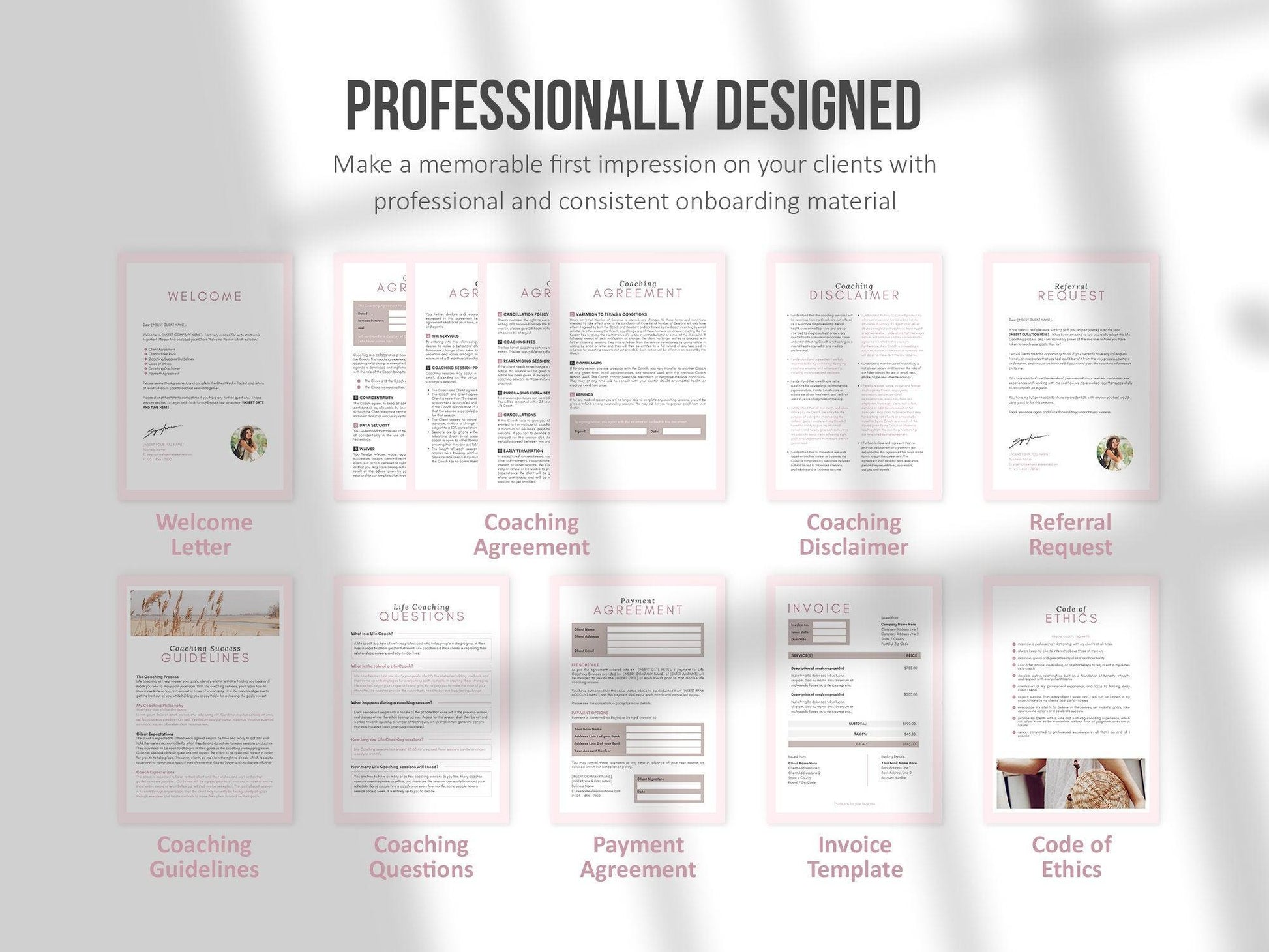 Life Coaching Client Intake Forms (mauve)
