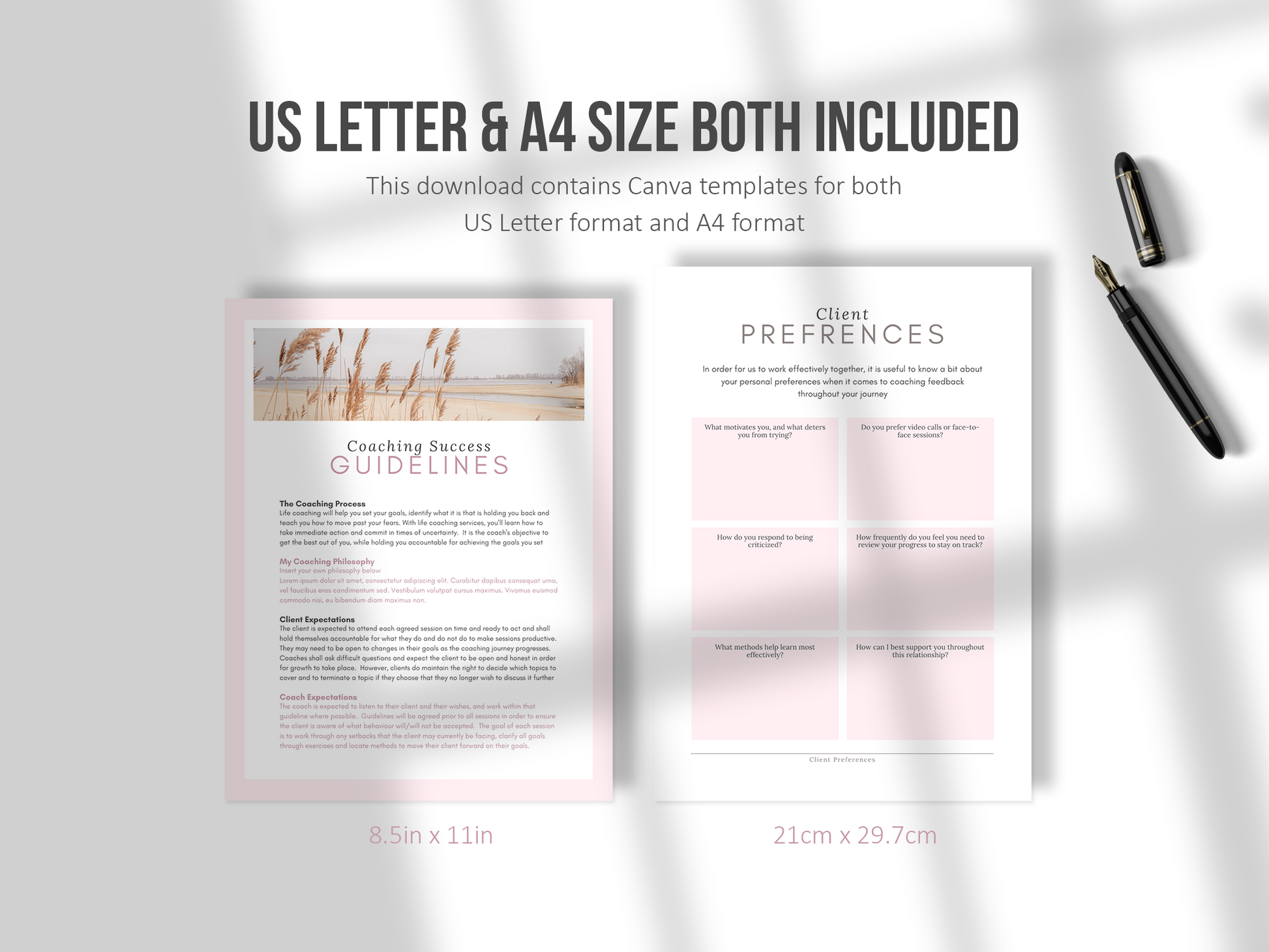 Life Coaching Client Intake Forms (mauve)