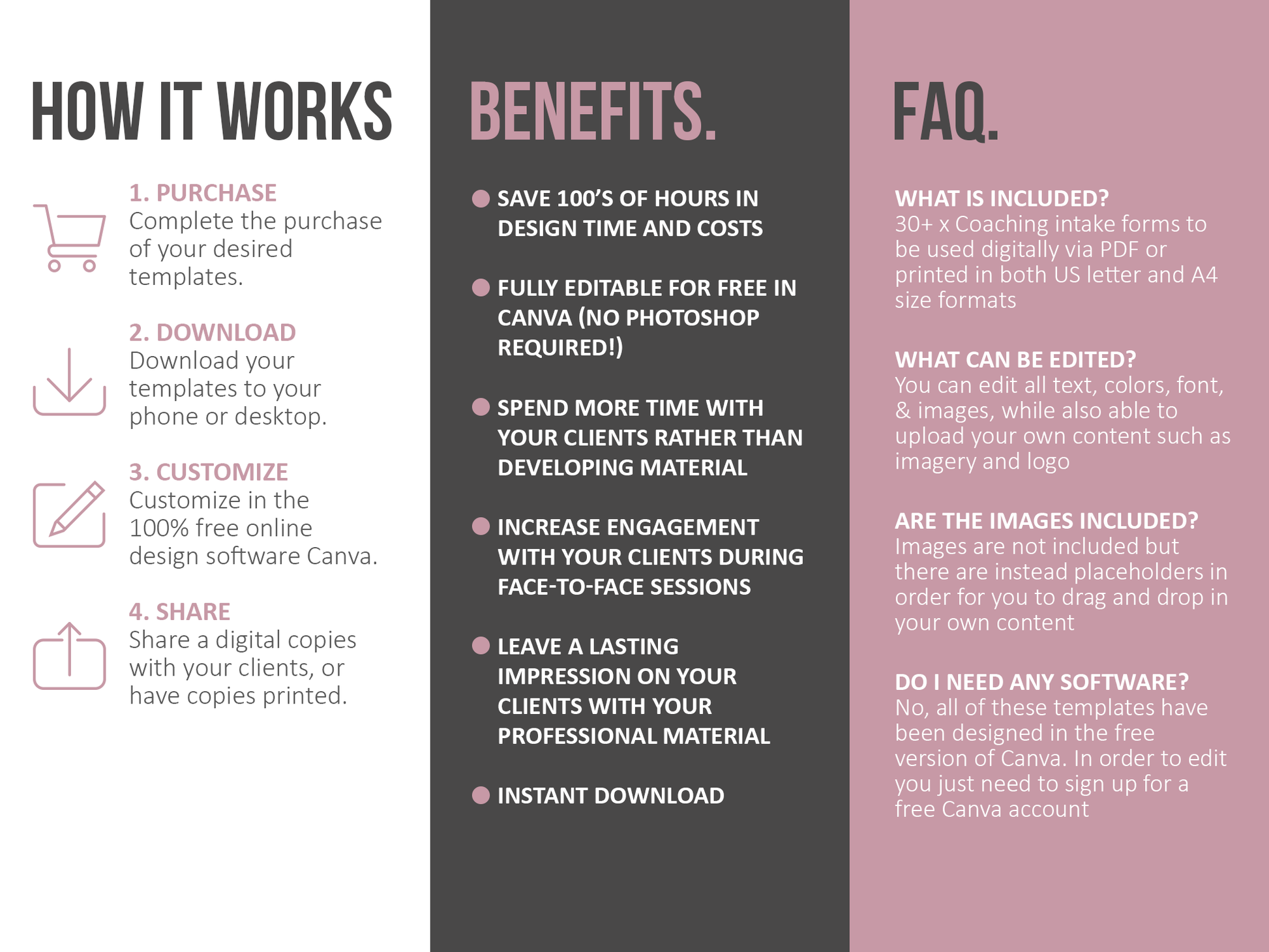 Life Coaching Client Intake Forms (mauve)