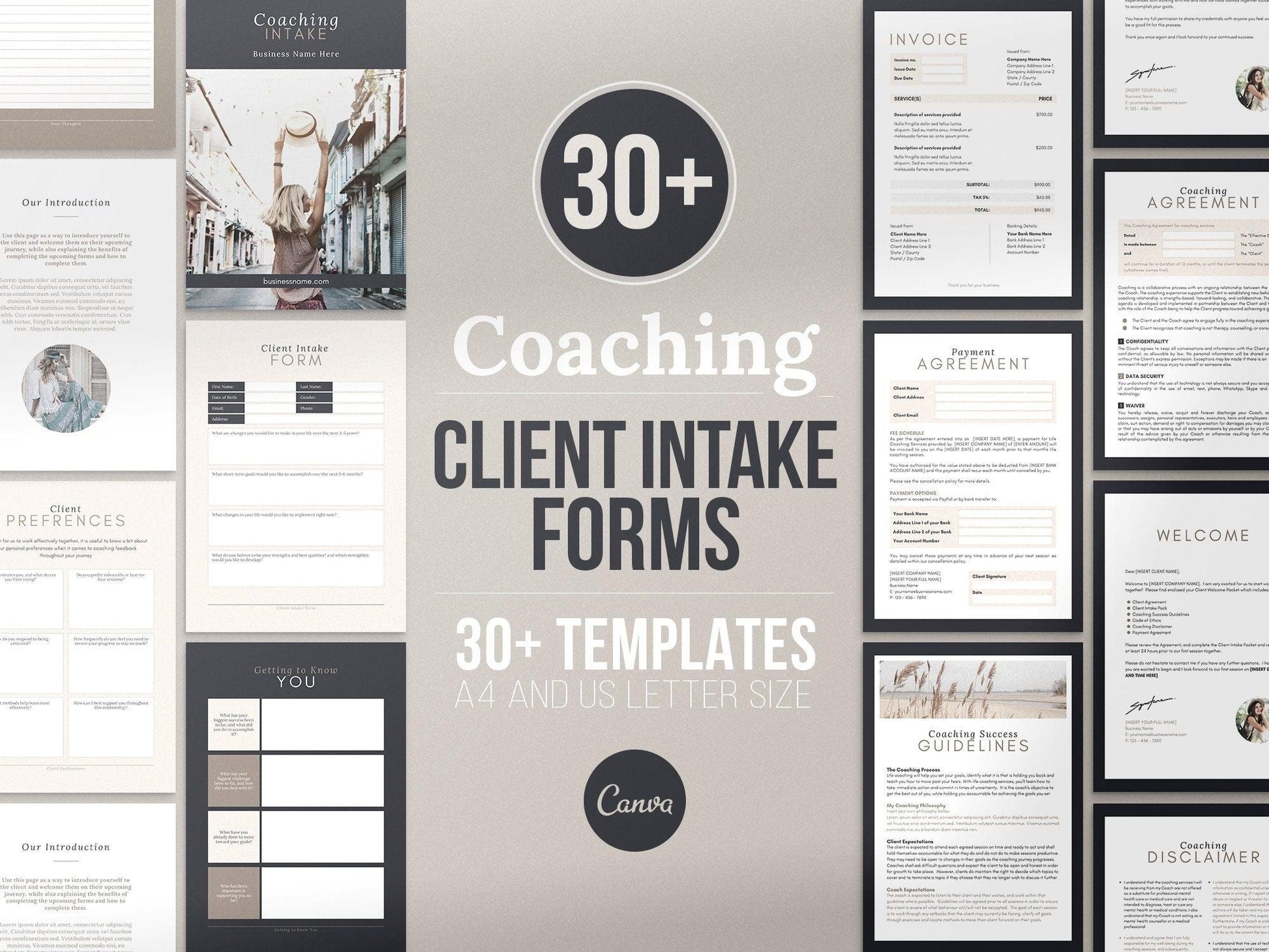 Life Coaching Client Intake Forms (royal)
