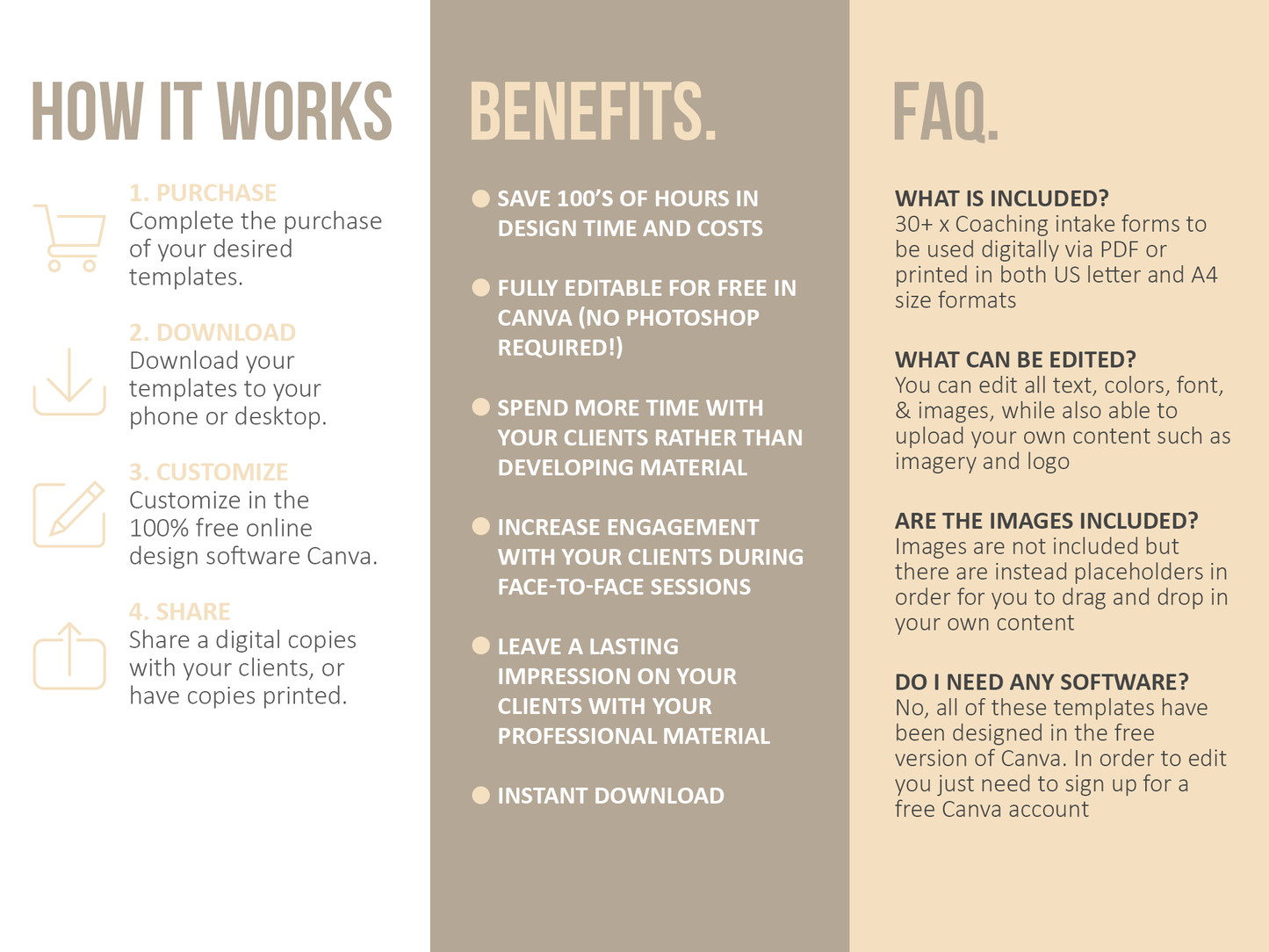 Life Coaching Client Intake Forms (sand)