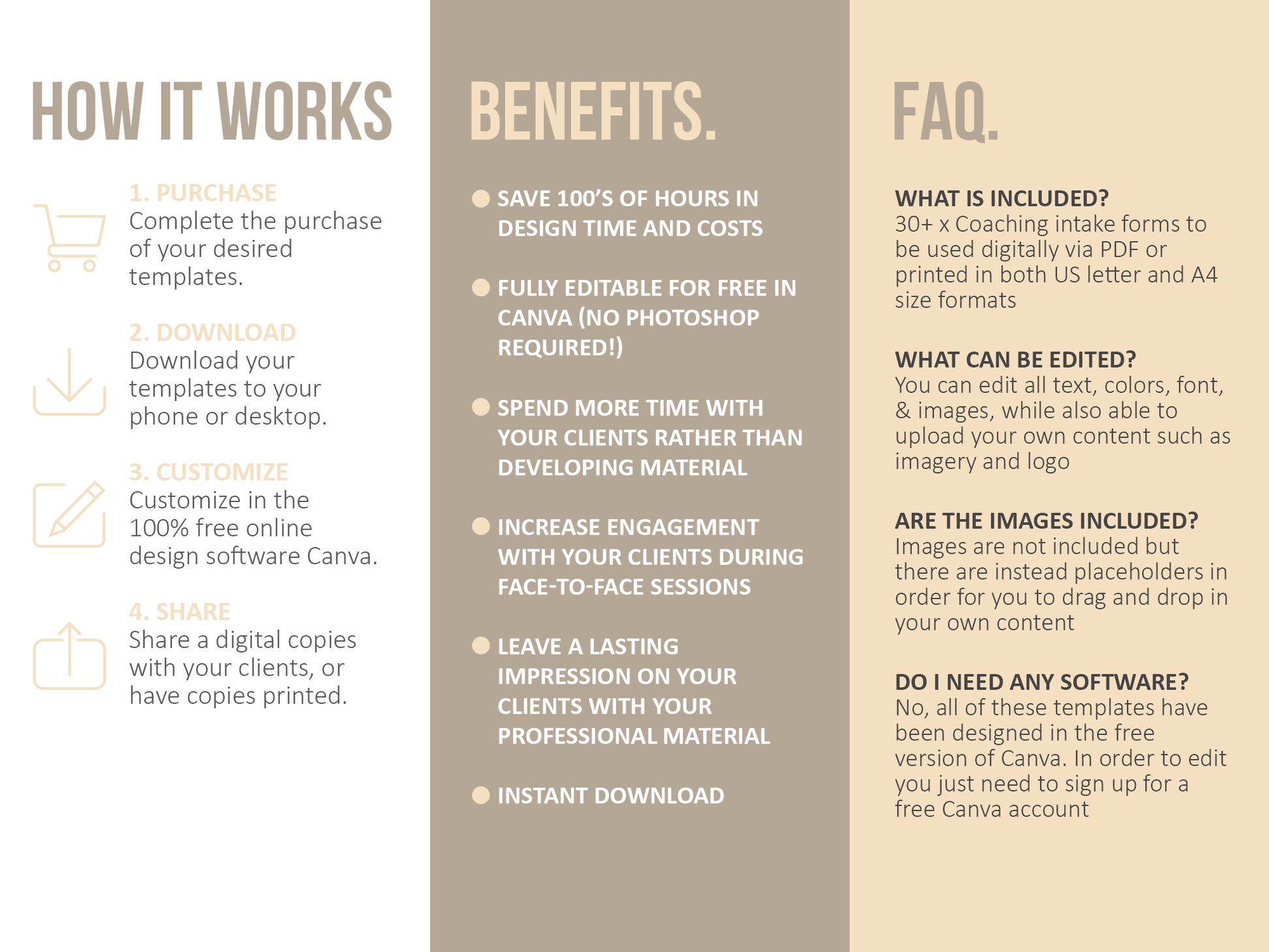 Life Coaching Client Intake Forms (sand)
