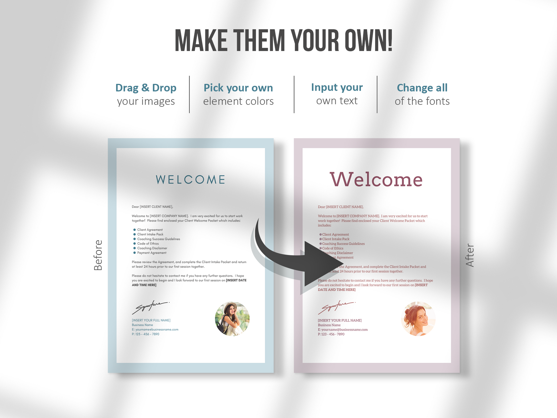 Life Coaching Client Intake Forms (teal)