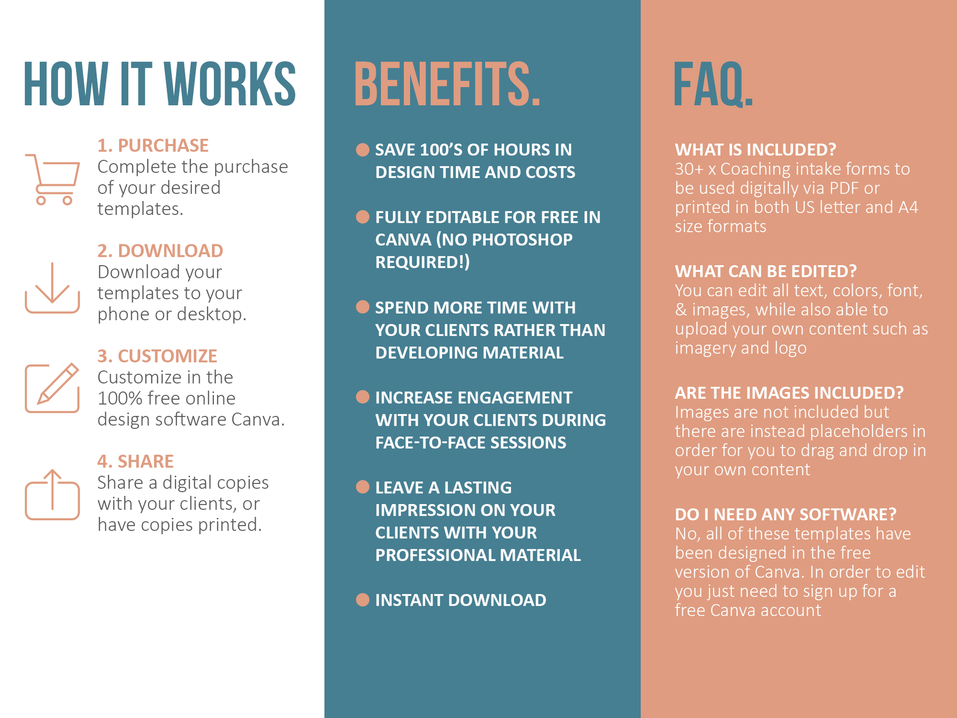 Life Coaching Client Intake Forms (teal)