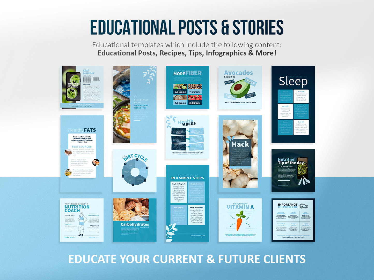 420 Health & Nutrition Post Templates (sky)