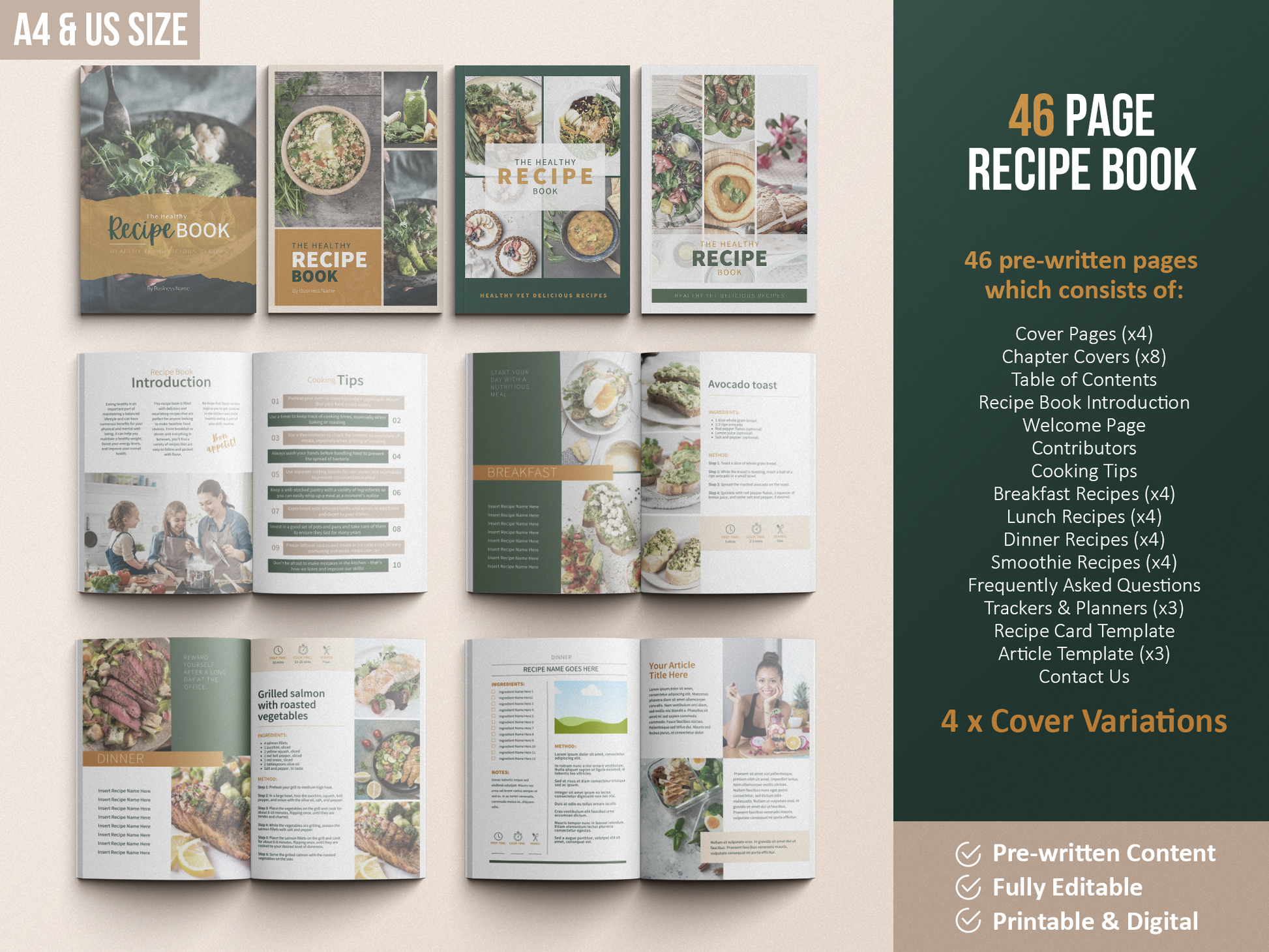 Nutritionist Ultimate Toolkit | Health and Nutrition Templates | Health and Wellbeing | Dietitian Template | Canva Template | Recipe Book
