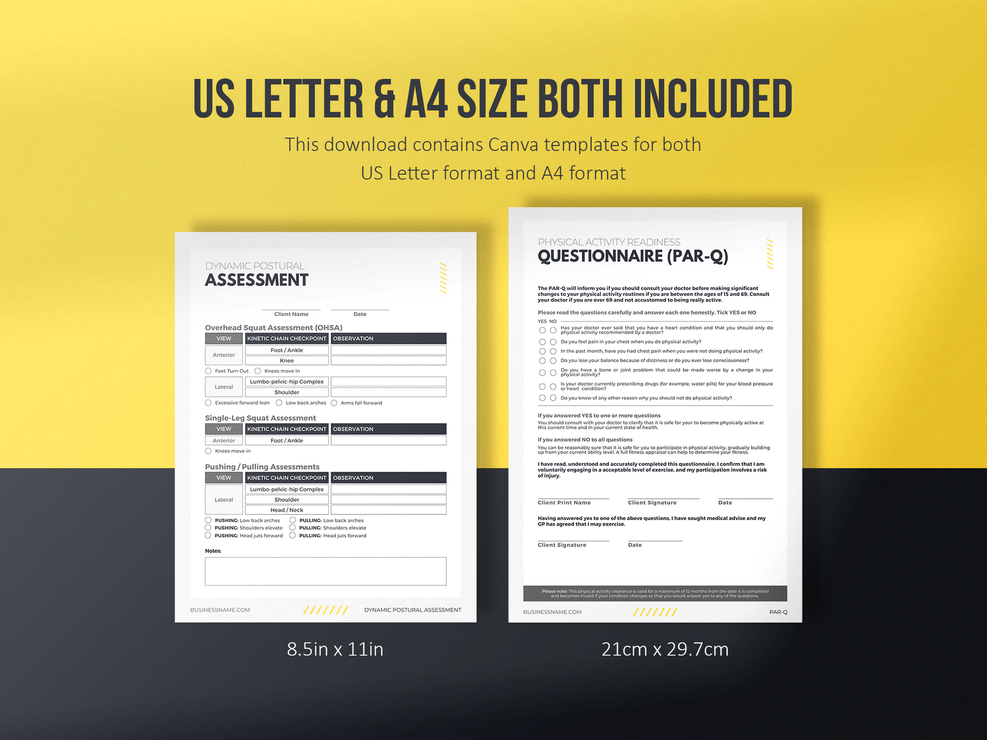 Personal Trainer Client Intake Forms and Fitness Trackers (mustang)
