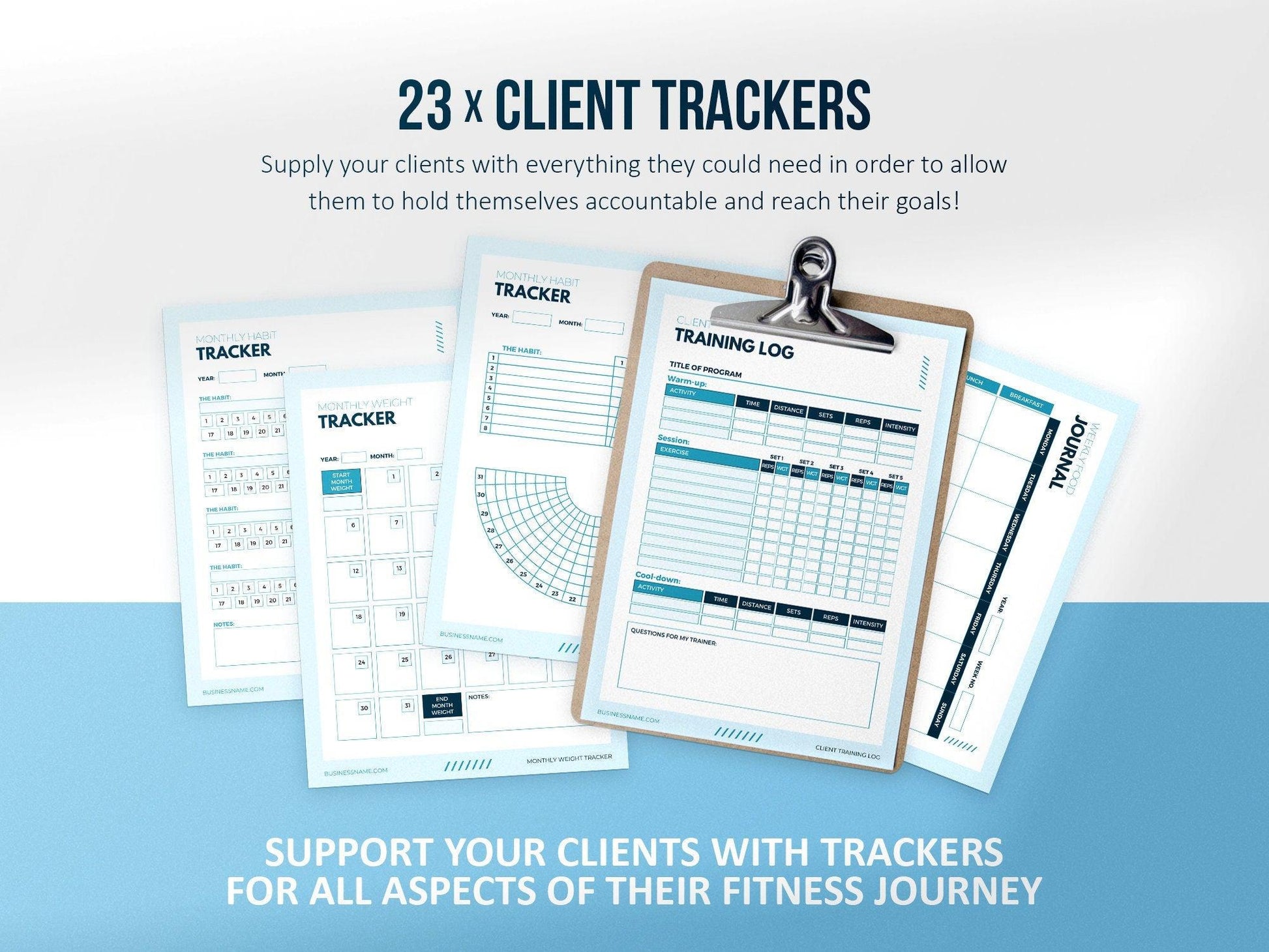 Personal Trainer Client Intake Forms and Fitness Trackers (sky)