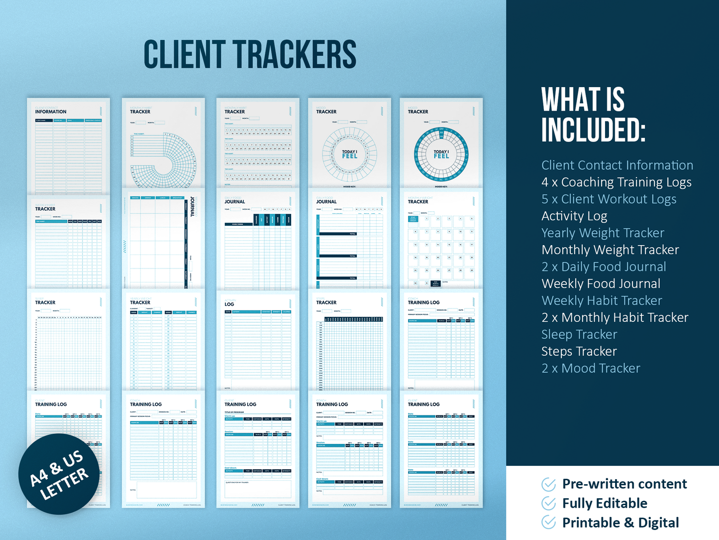 Personal Trainer Client Intake Forms and Fitness Trackers (sky)