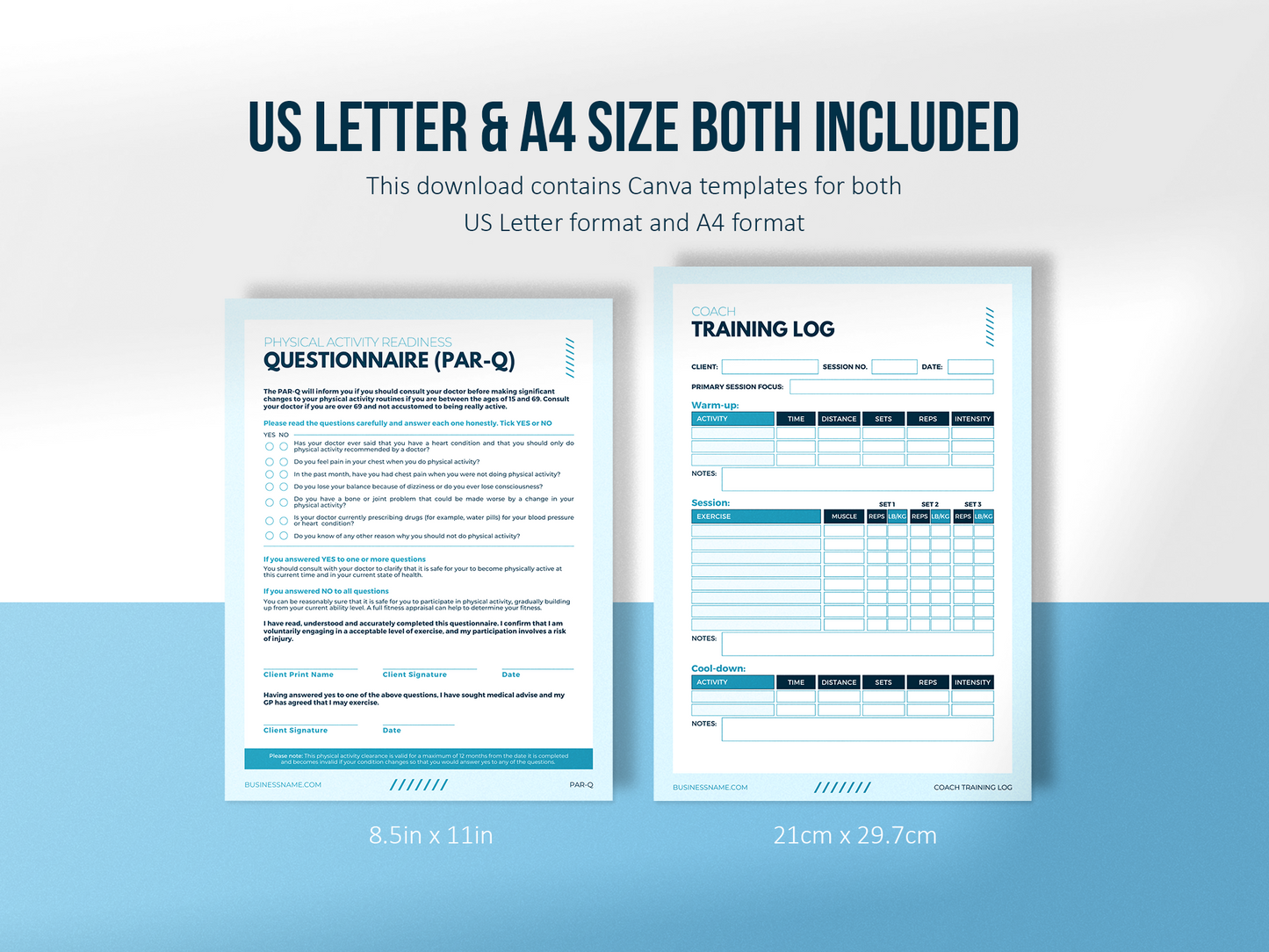 Personal Trainer Client Intake Forms and Fitness Trackers (sky)