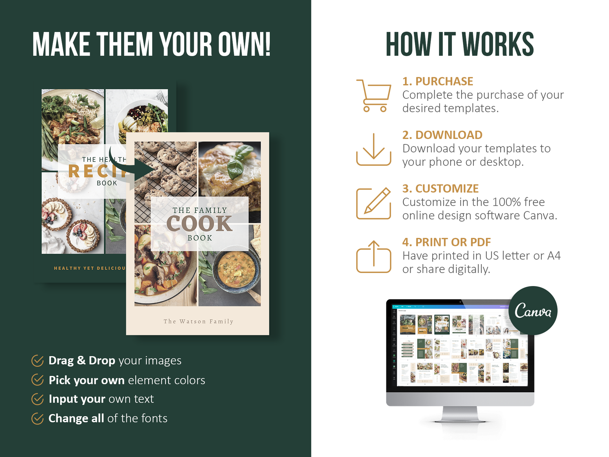 COOKBOOK Template Family Cookbook Recipe Book Template Recipe