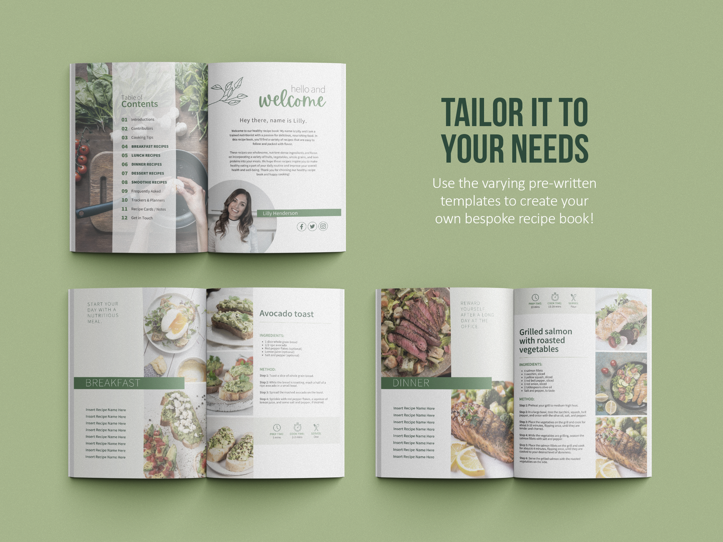 Recipe Book Template (Olive)