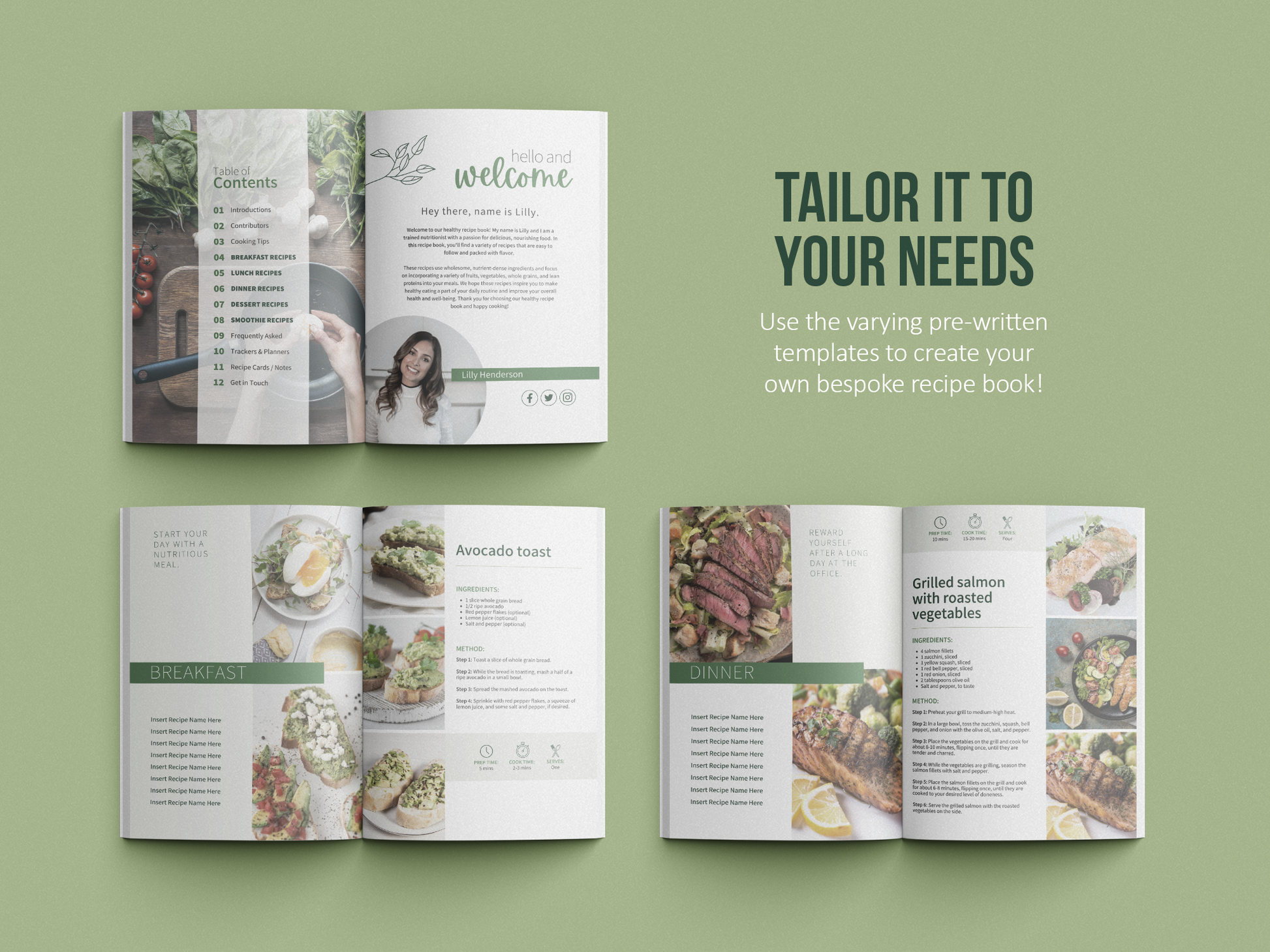 Recipe Book Template (Olive)