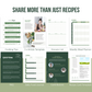 Recipe Book Template | Cookbook Template | Recipe Card Template | Meal Planner | Nutritionist Recipe Book | Family Cookbook | Canva Template