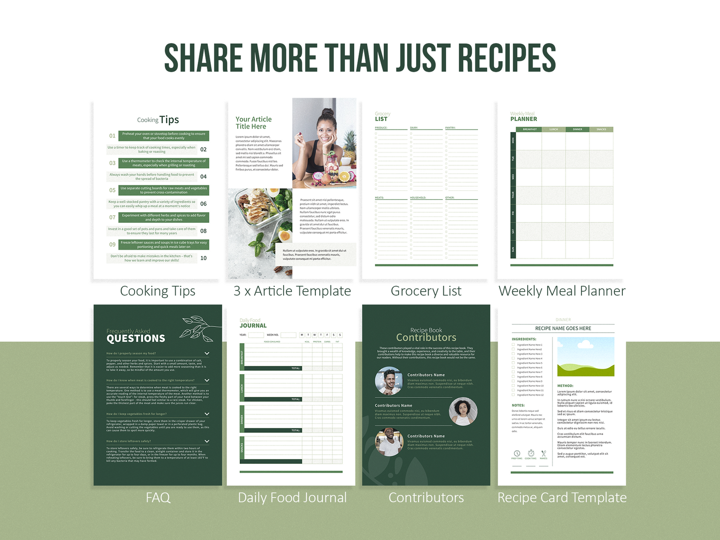 Recipe Book Template (Olive)