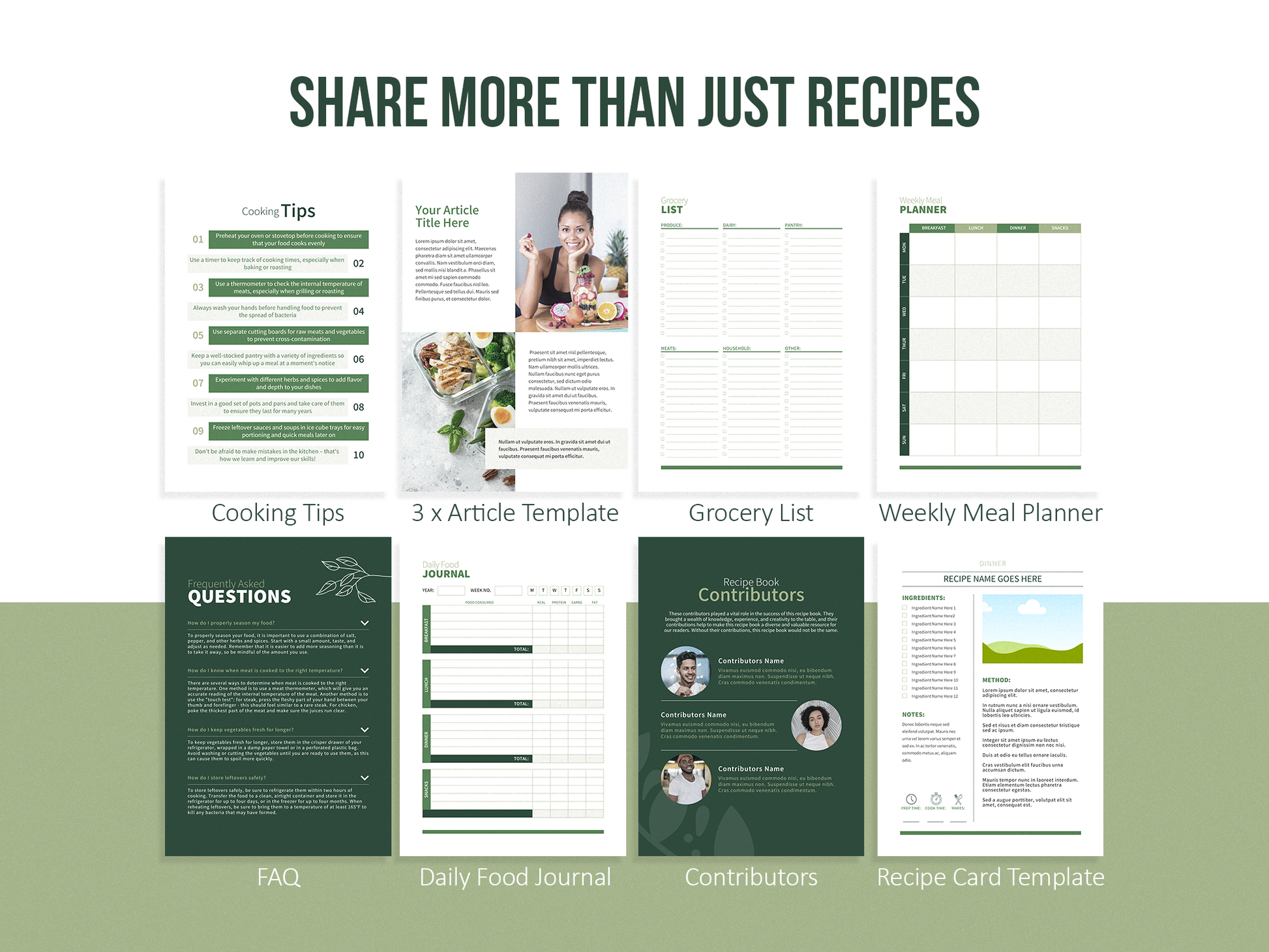 Recipe Book Template (Olive)