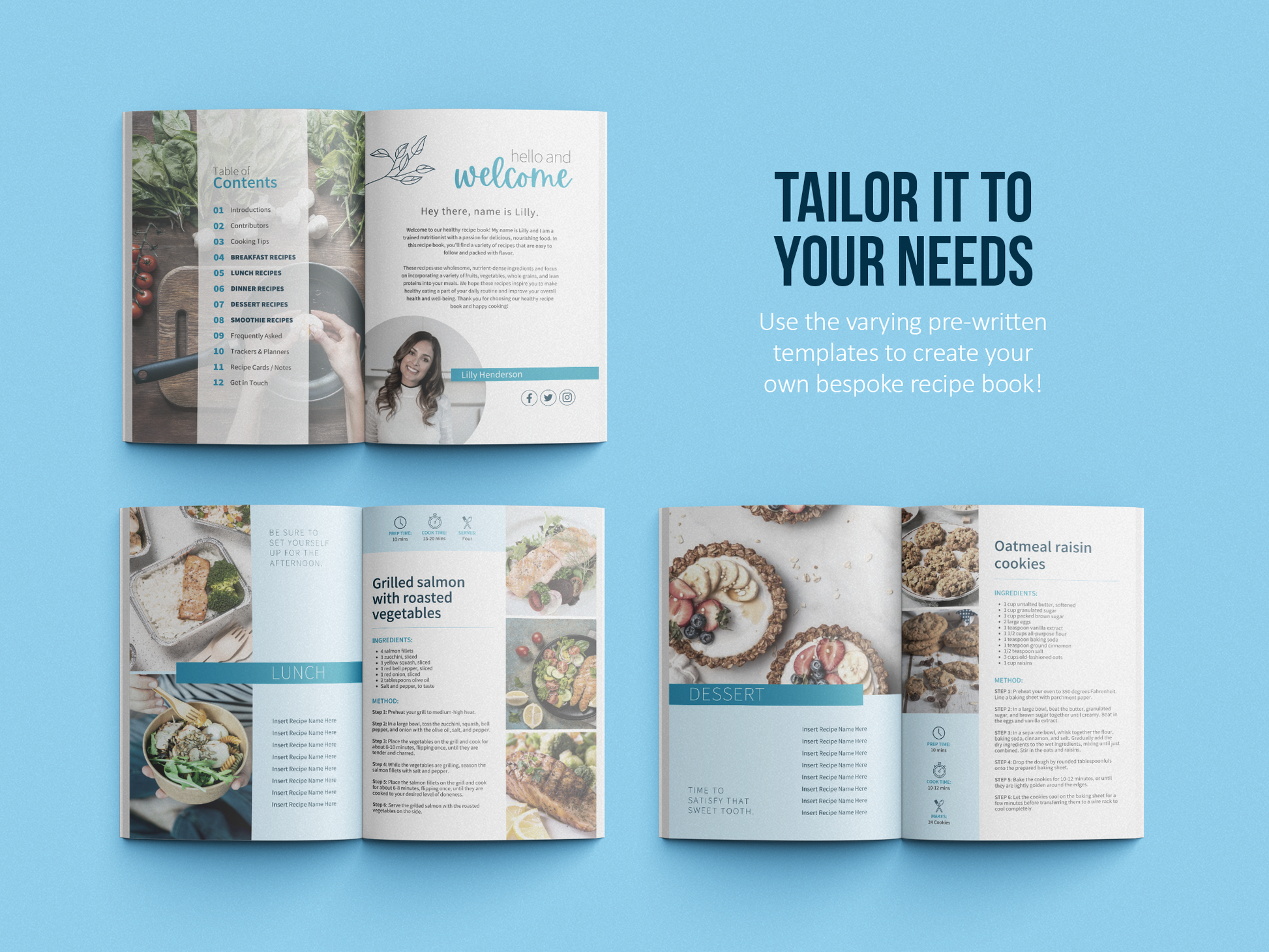 Recipe Book Template (Sky)