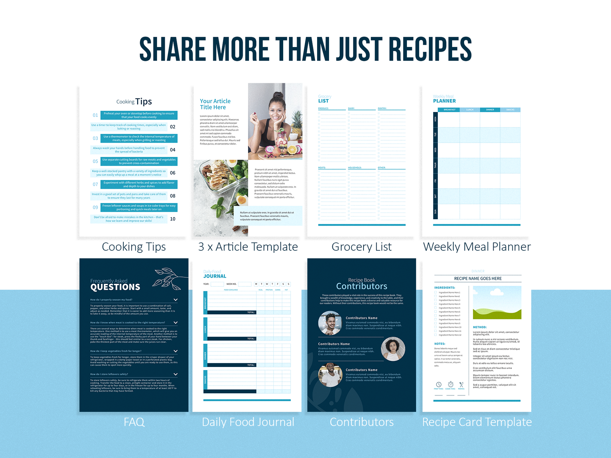 Recipe Book Template (Sky)