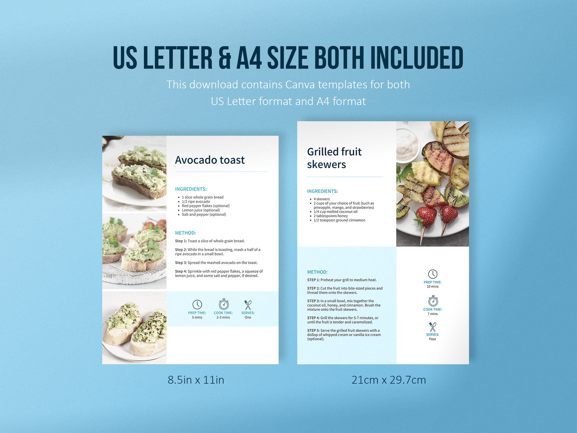 Recipe Book Template (Sky)